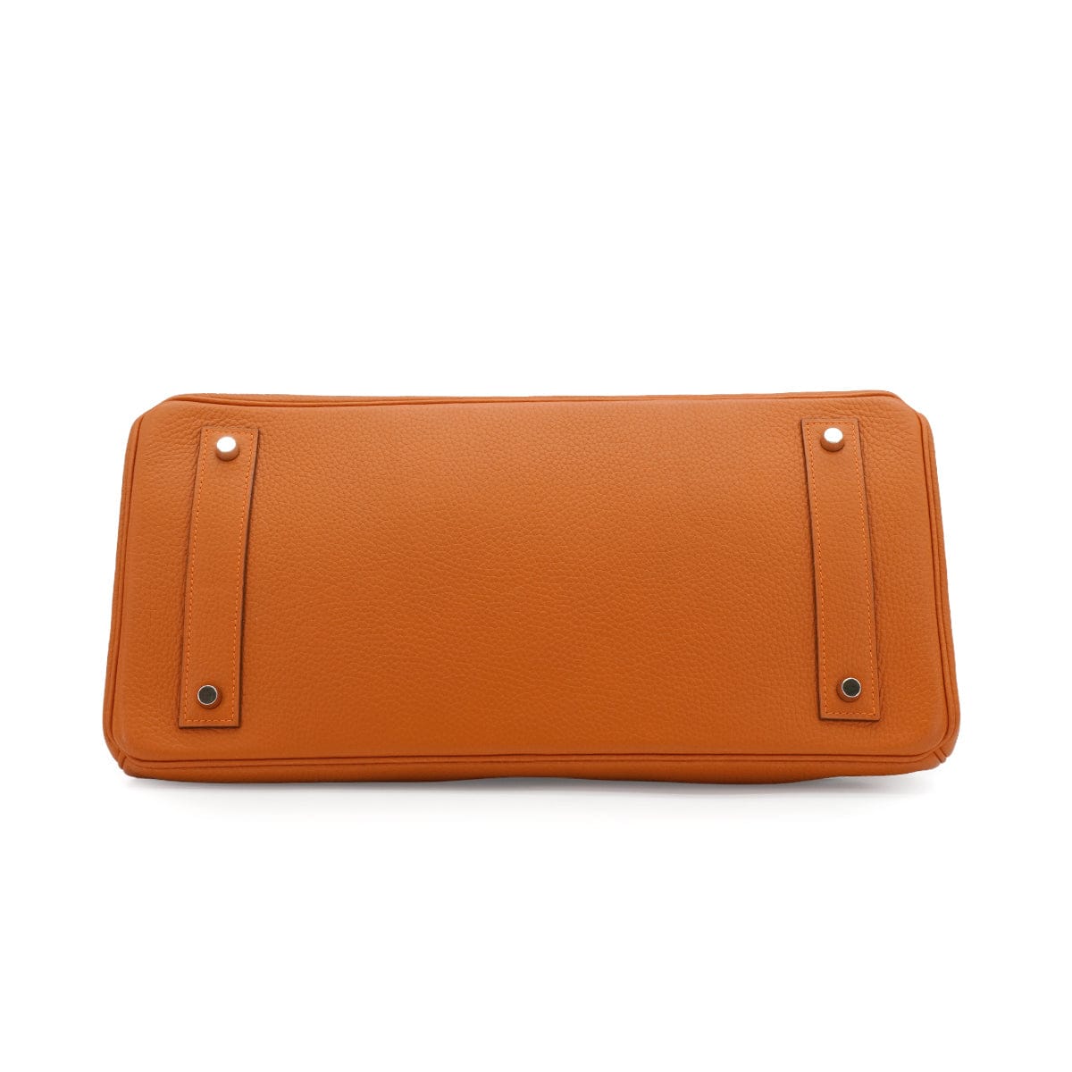 LUXURY PROMISE HERMES SHOULDER BIRKIN ORANGE TAURILLON CLEMENCE HAND BAG 2005 SQUARE I PALLADIUM HARDWARE 90339634