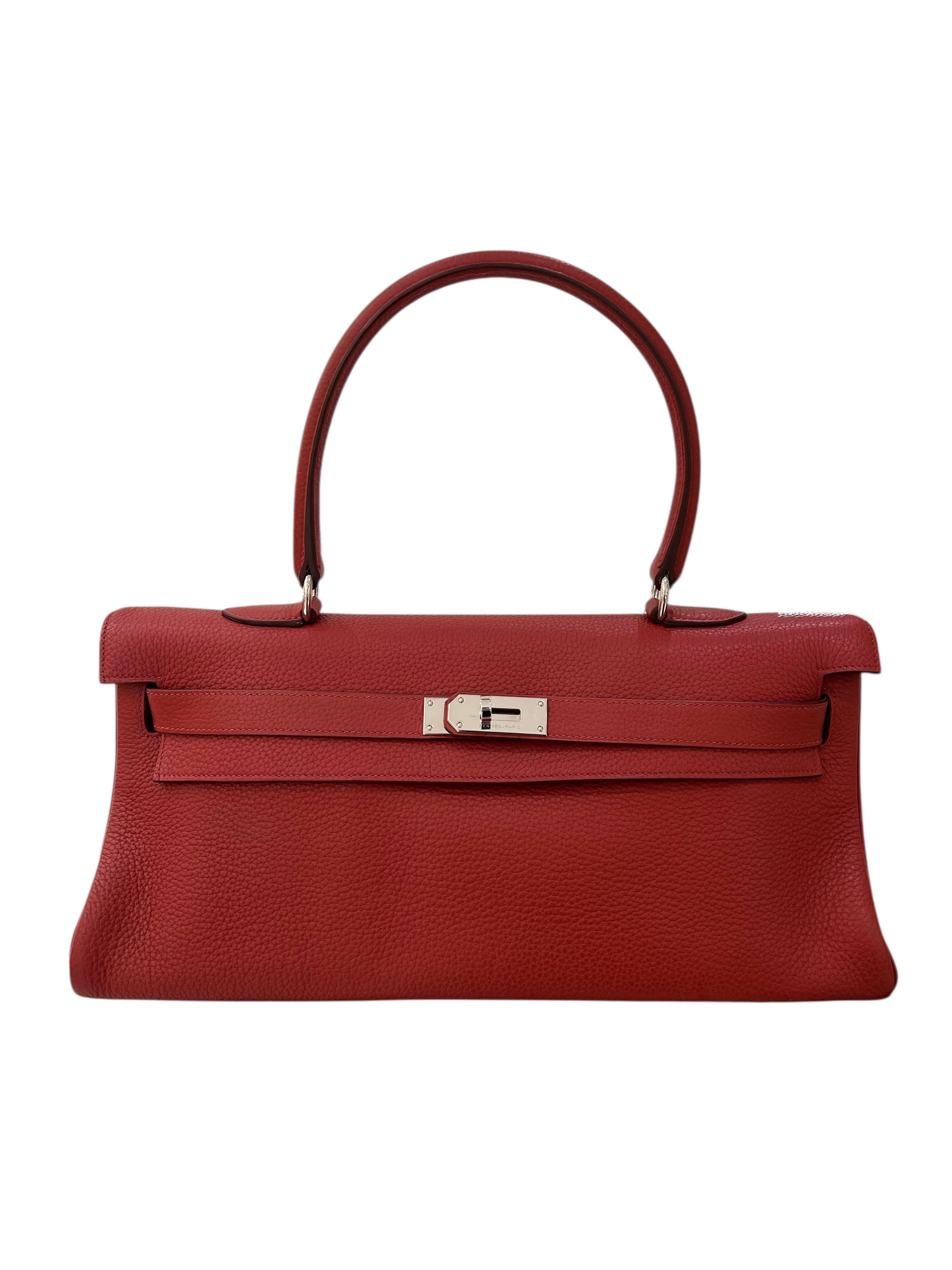Luxury Promise Hermes Shoulder Kelly Rouge Garrance Clemence PHW #M (Y2009) SCKH4106