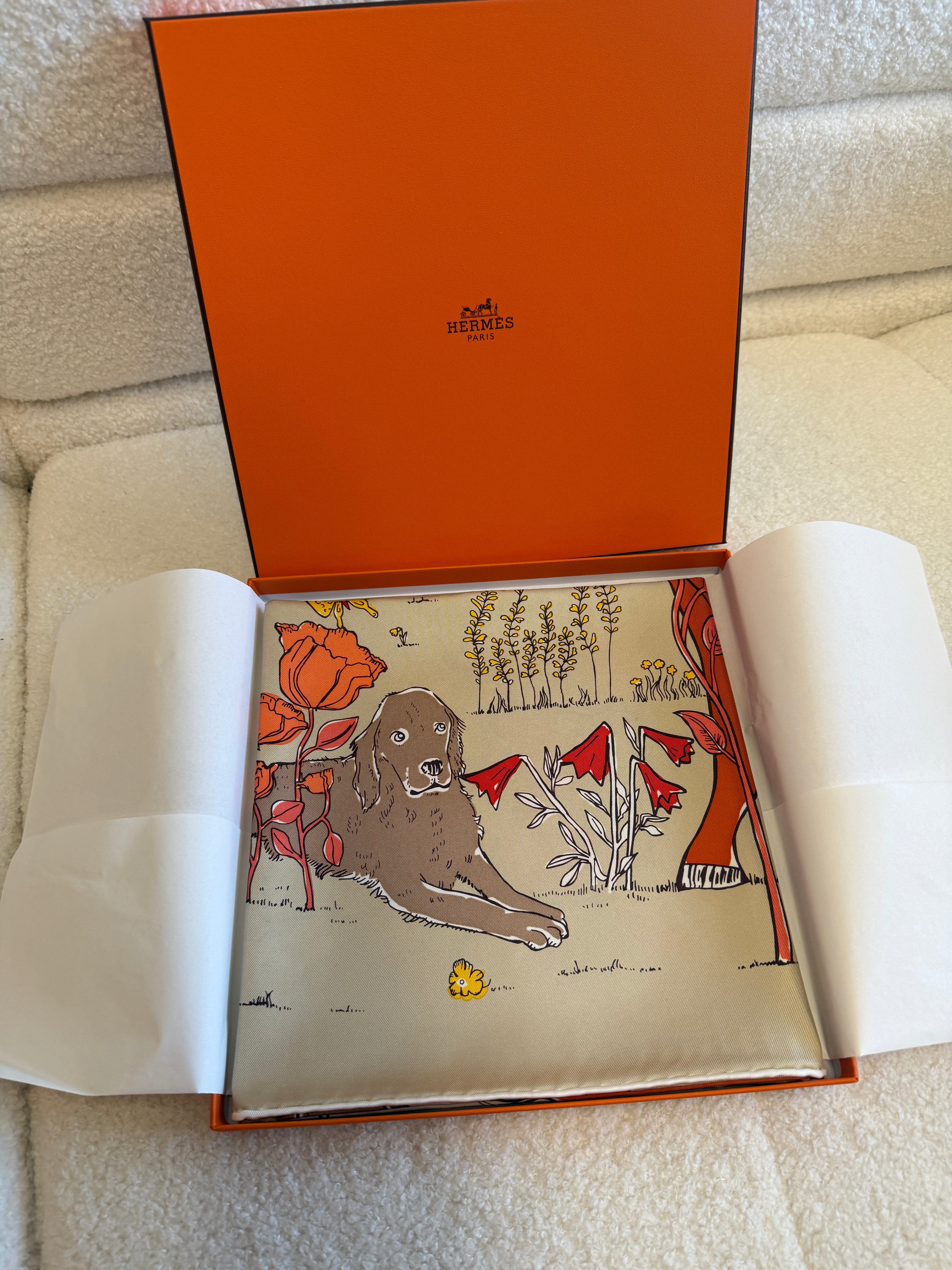 Luxury Promise Hermes silk scarf new with box 90*90 CM
