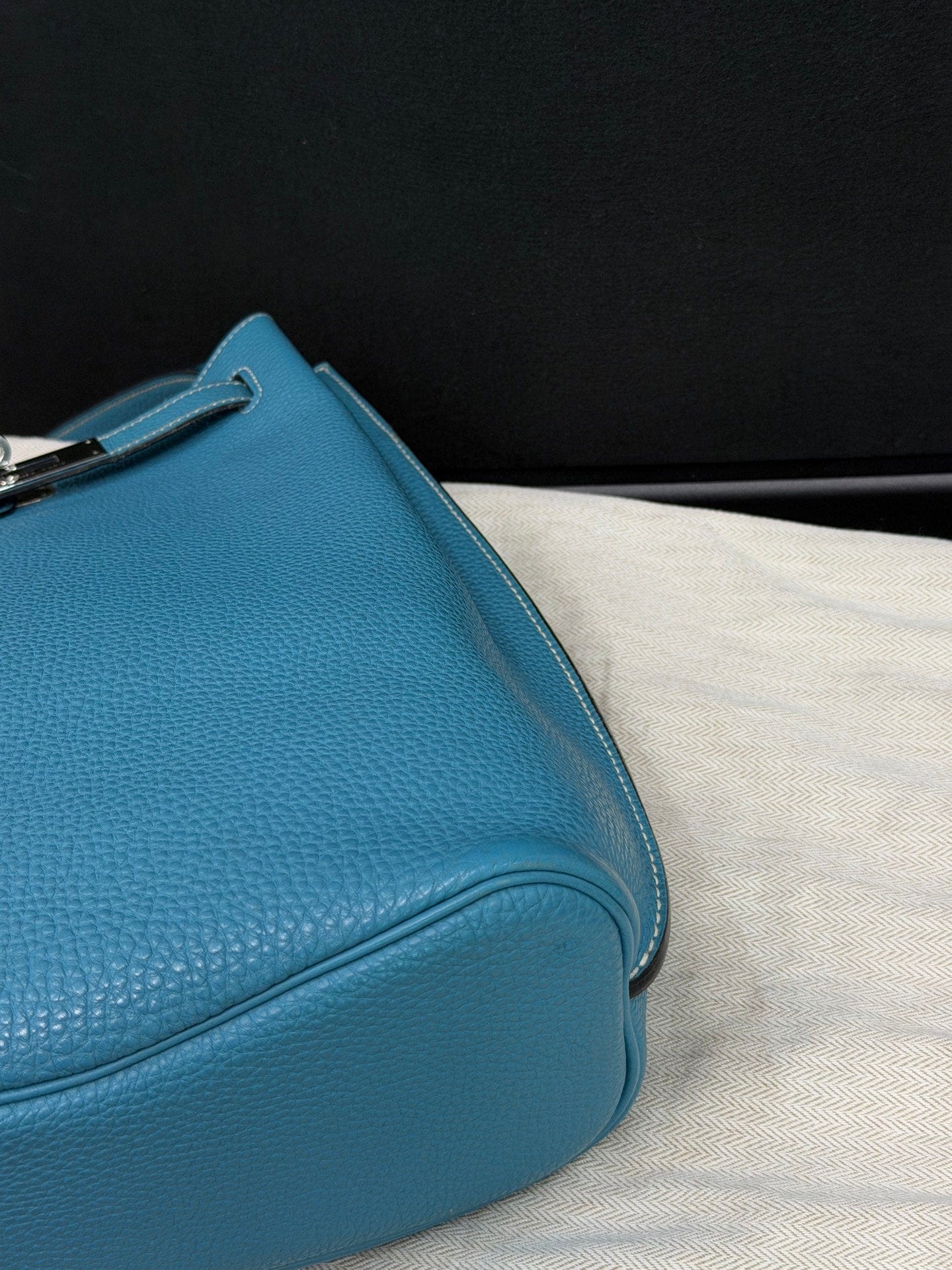 LUXURY PROMISE Hermès So Kelly 22 Bleu Jean Epsom Palladium Hardware (L Stamp) – Pristine Original Condition