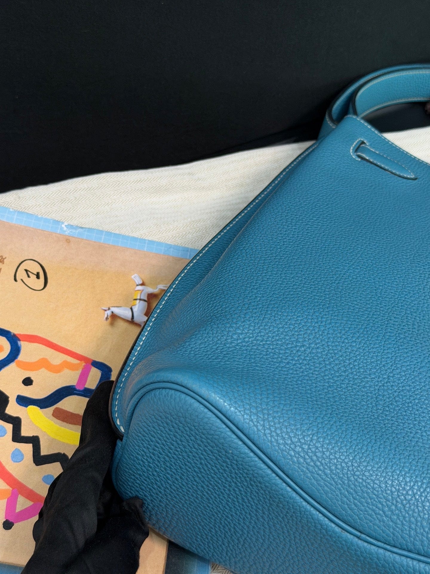 LUXURY PROMISE Hermès So Kelly 22 Bleu Jean Epsom Palladium Hardware (L Stamp) – Pristine Original Condition