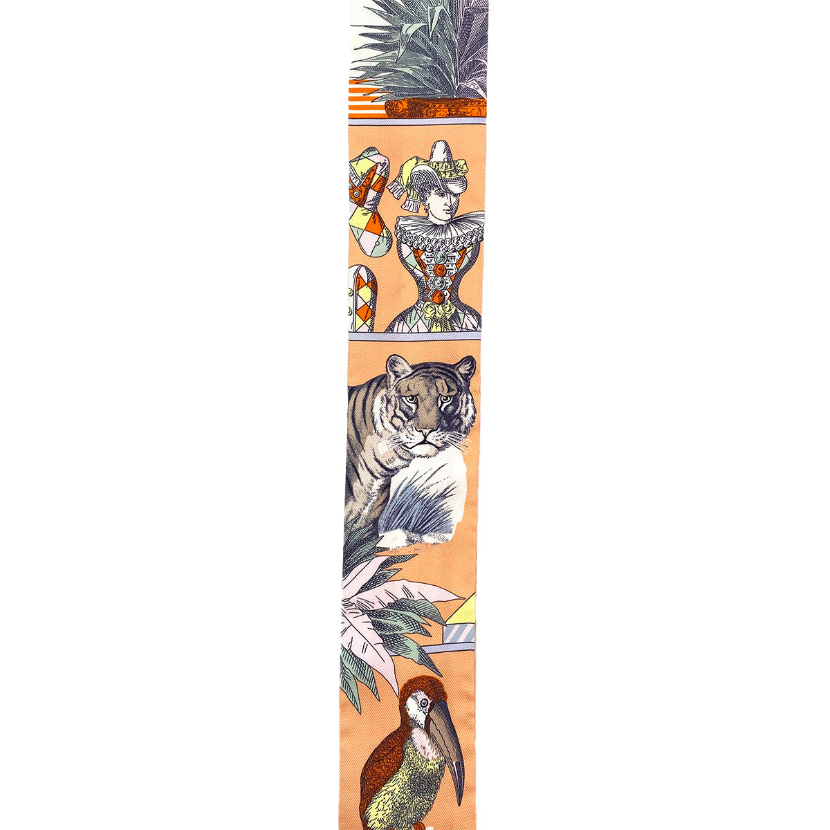 LUXURY PROMISE HERMES TWILLY SPRINGS BAGUE SCARF MULTICOLOR SILK 90295741