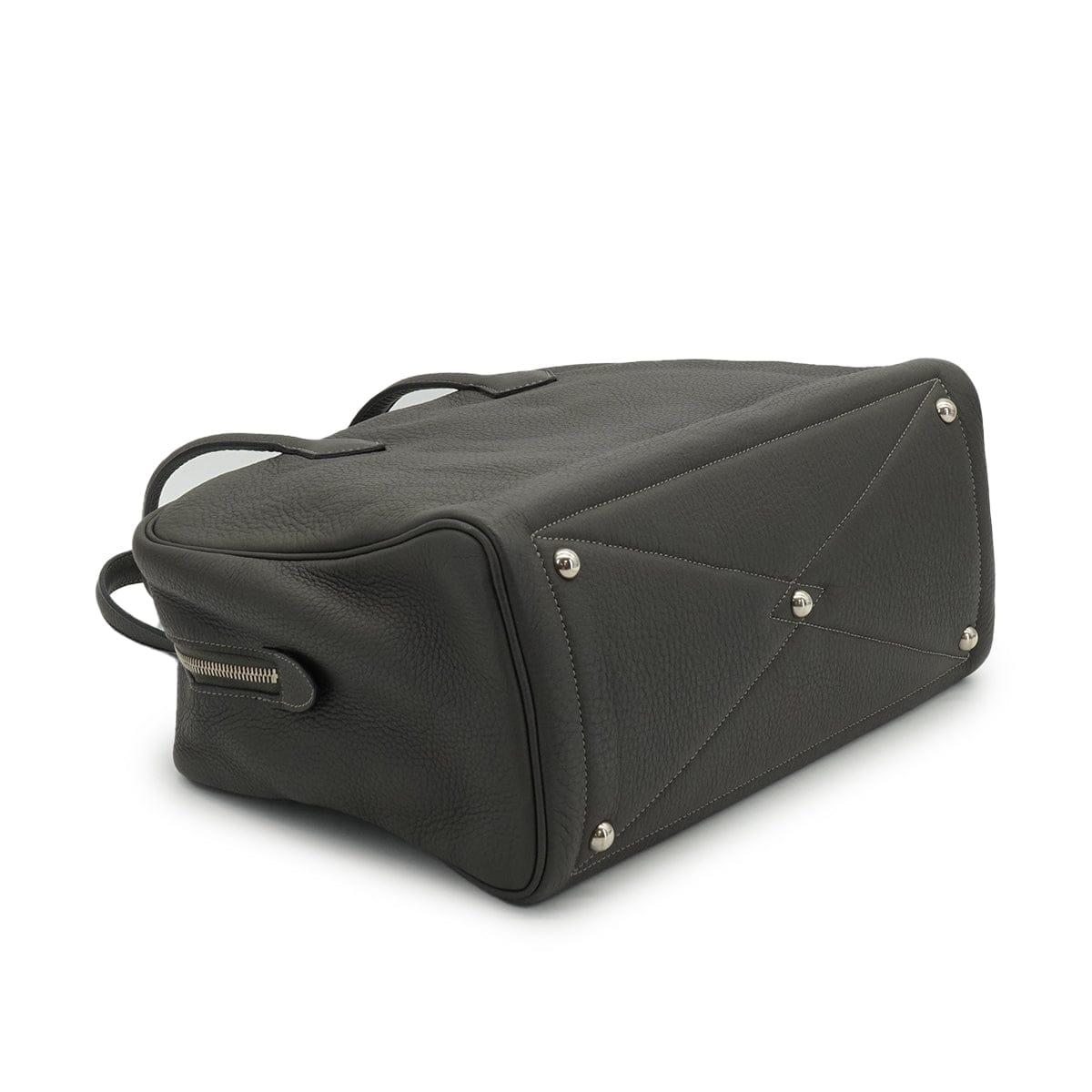 HERMES VICTORIA 35 GRAPHITE TAURILLON CLEMENCE HAND BAG 2008 SQUARE L PALLADIUM HARDWARE 90335140