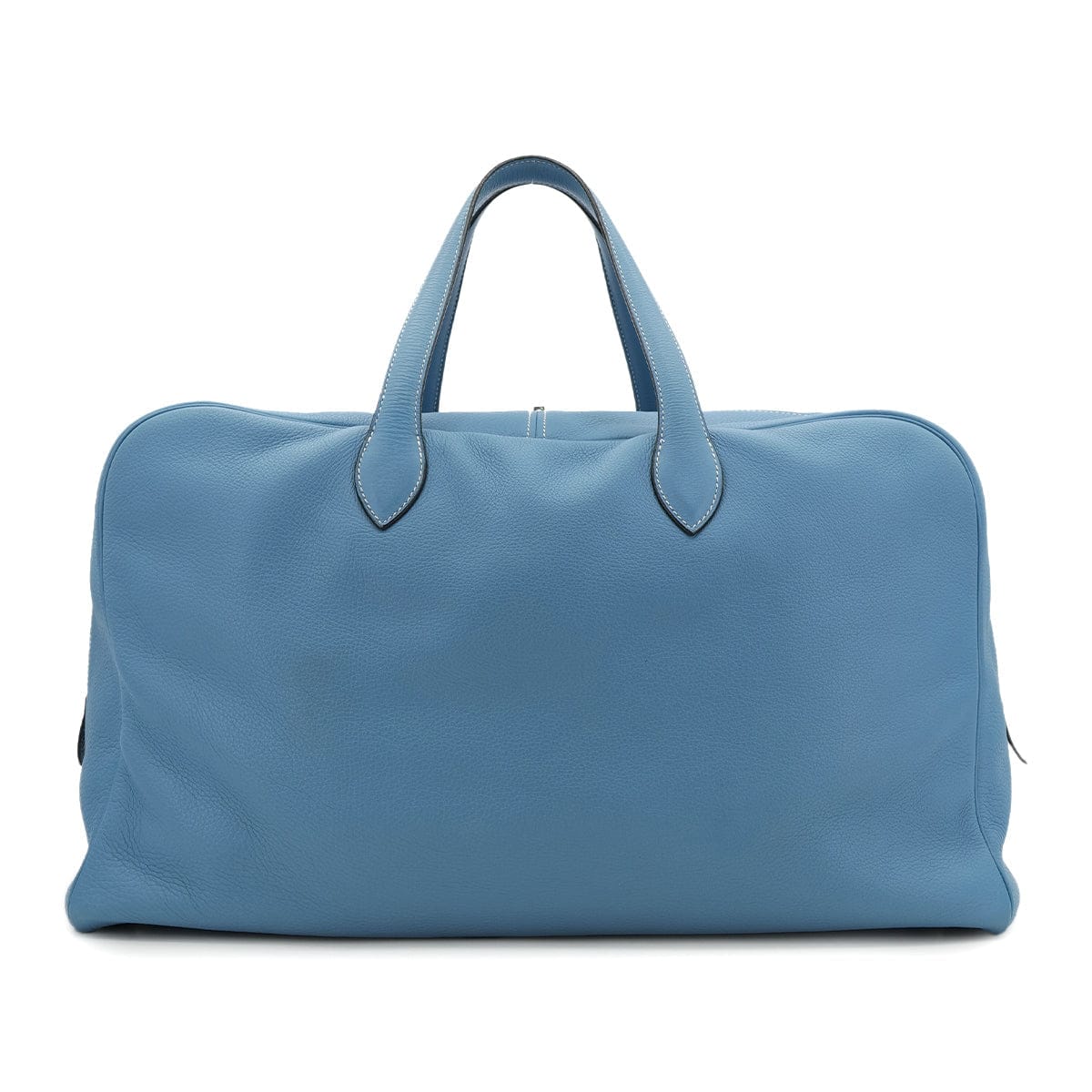 LUXURY PROMISE HERMES VICTORIA 50 BLUE JEAN TAURILLON CLEMENCE HAND BAG □C SHW 90304031