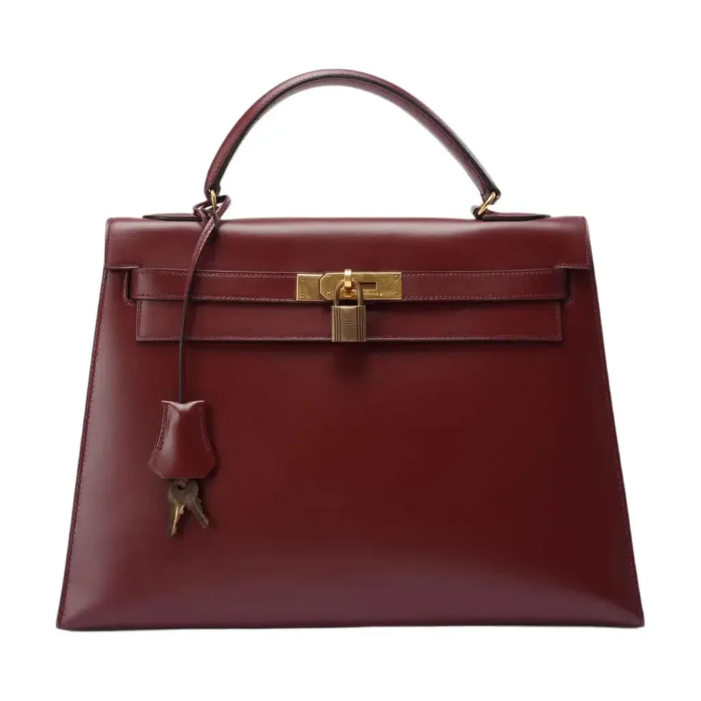 Luxury Promise Hermes Vintage Kelly 32 Rouge H GHW 〇P *no strap*
