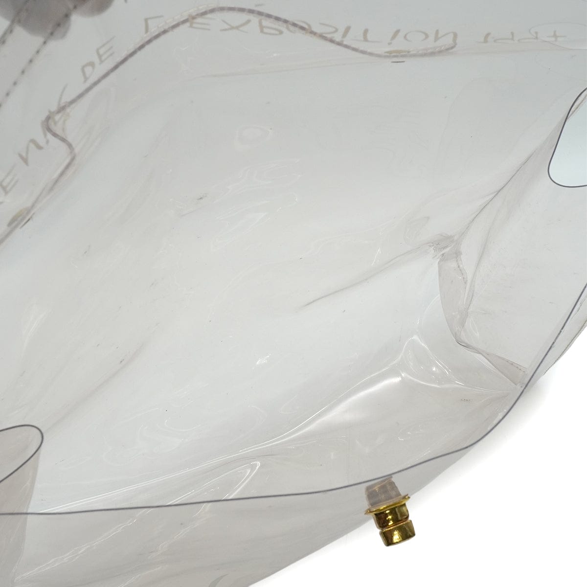 LUXURY PROMISE HERMES VINYL KELLY SOUVENIR DE L' EXPOSITION 1997 CLEAR HAND BAG GOLD HARDWARE 90338368
