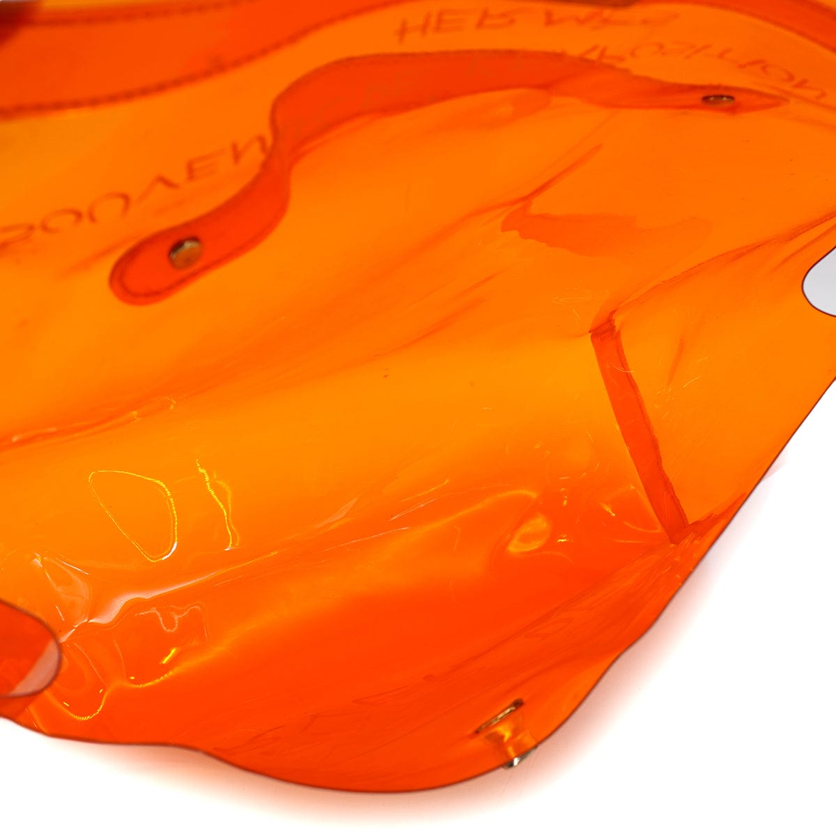 LUXURY PROMISE HERMES VINYL KELLY SOUVENIRDEL' EXPOSITION 1998 ORANGE VINYL HAND BAG  90340380