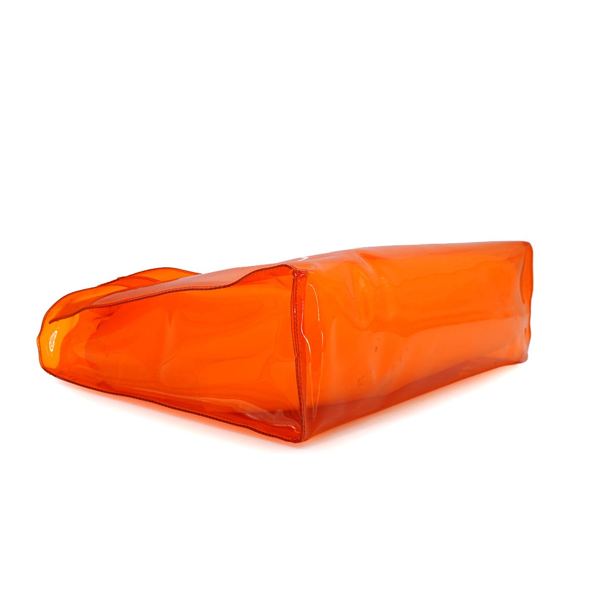 LUXURY PROMISE HERMES VINYL KELLY SOUVENIRDEL' EXPOSITION 1998 ORANGE VINYL HAND BAG  90340380
