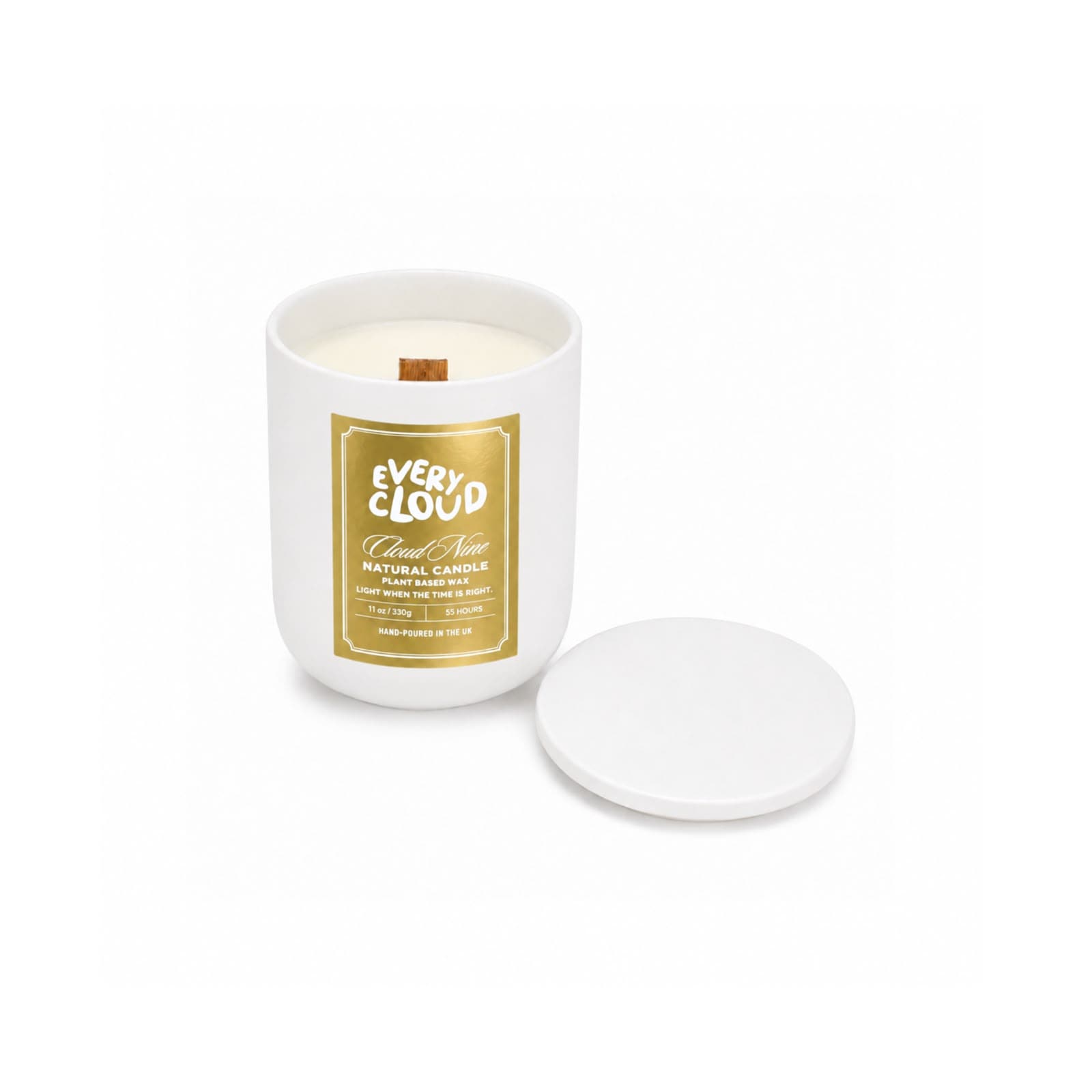 Luxury Promise Cloud Nine White Ceramic Candle with Lid AGC3841
