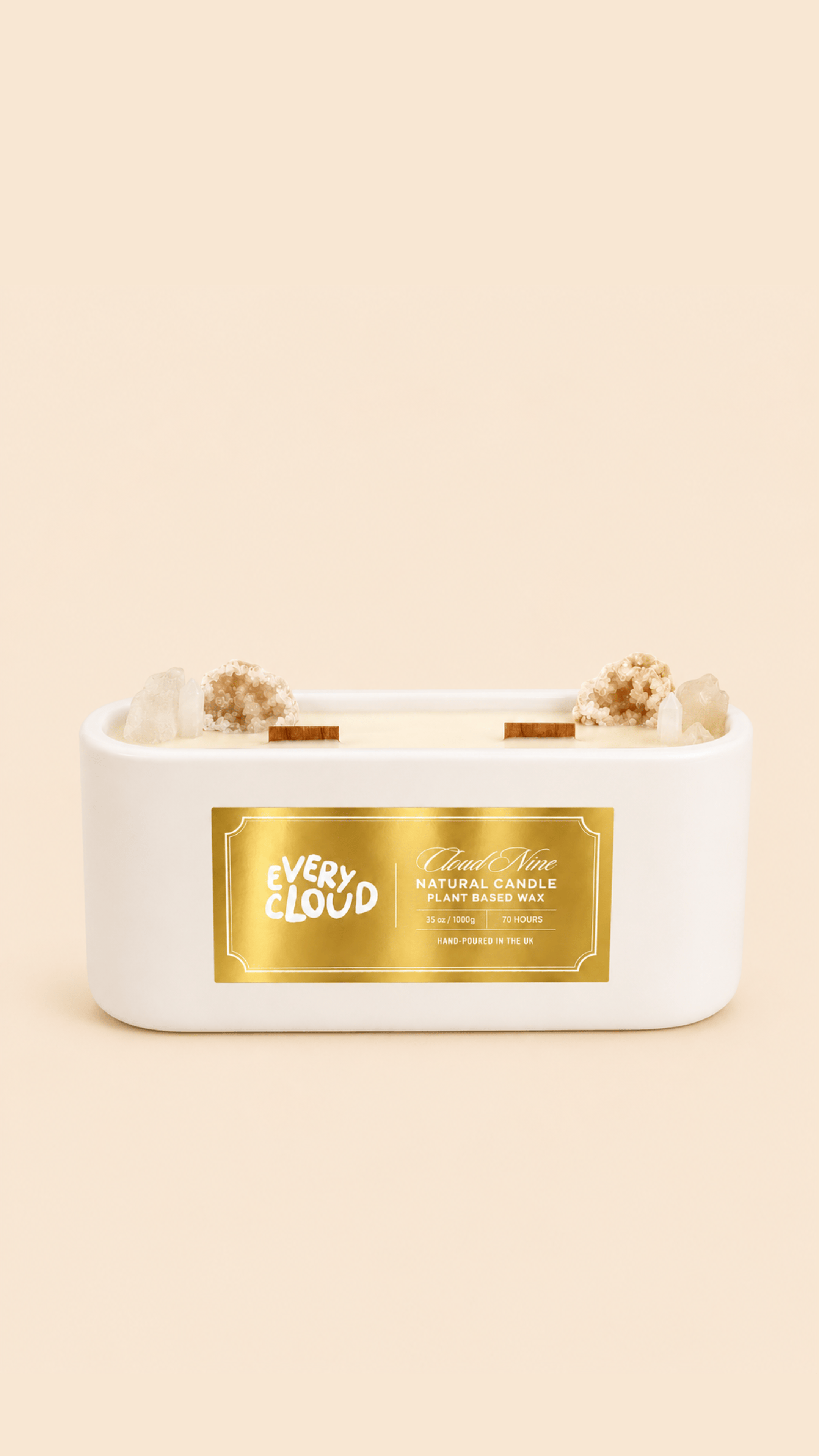 Luxury Promise Cloud Nine White Mid Baguette Candle AGC3843