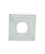 Luxury Promise DALTON  White  Tissue Box SS  Rattan ASL10093