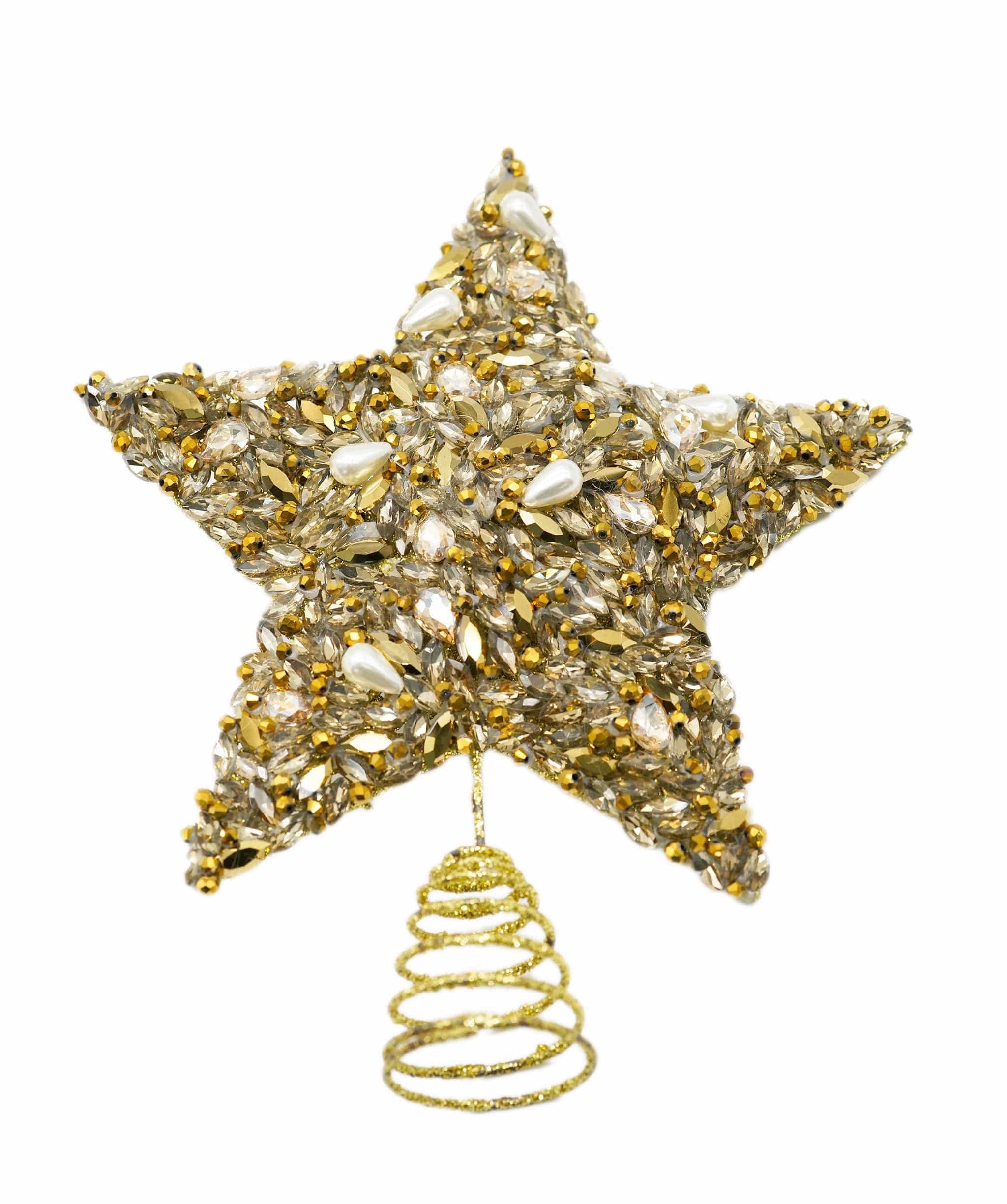 Dark gold tree topper 21x24cm no battery lights ASC4579 LuxuryPromise