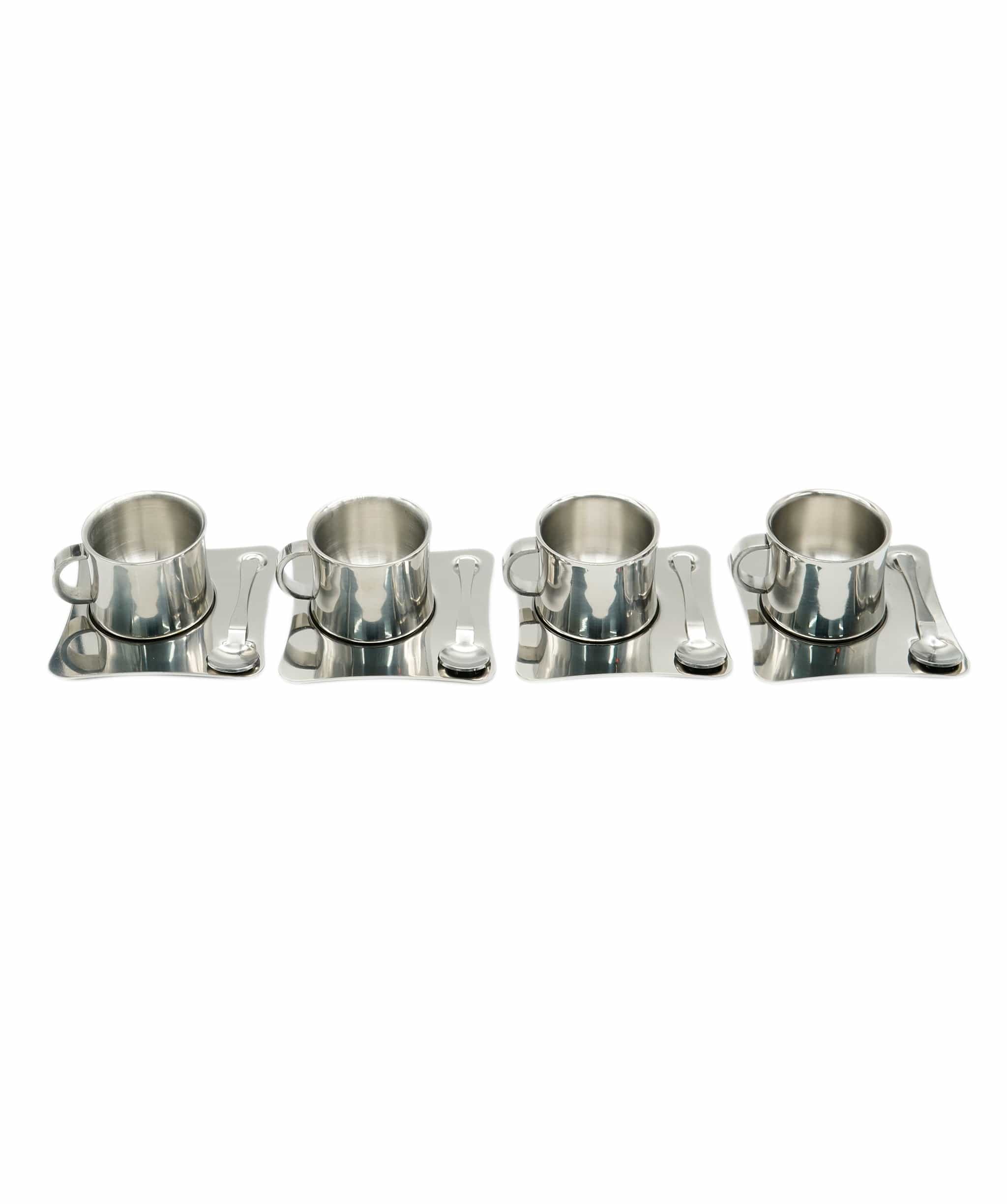 Luxury Promise Espresso Cups with Saucers & Spoons (Set of 4) ASL9275