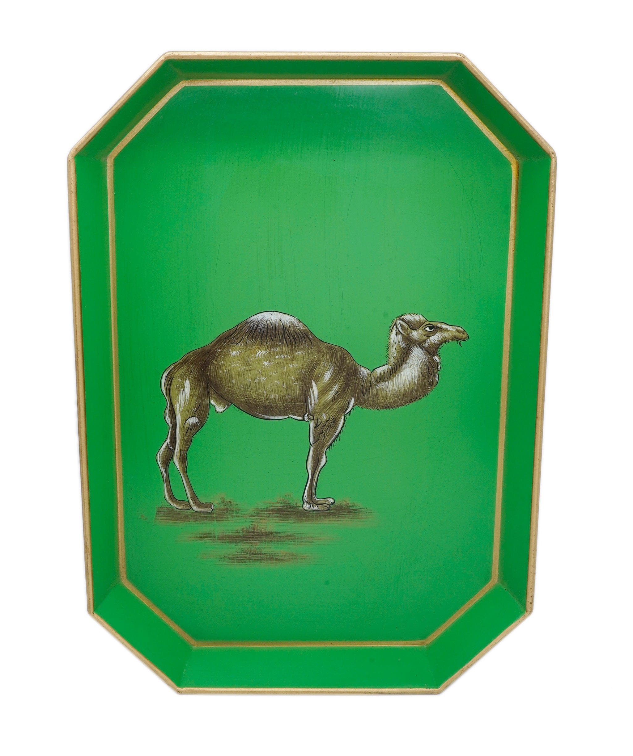 Luxury Promise Les Ottomans Camel hand-painted metal tray ASL9659