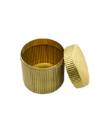 Luxury Promise REDON  Antique Brass  Canister Round  Ribbed Metal ASL10096