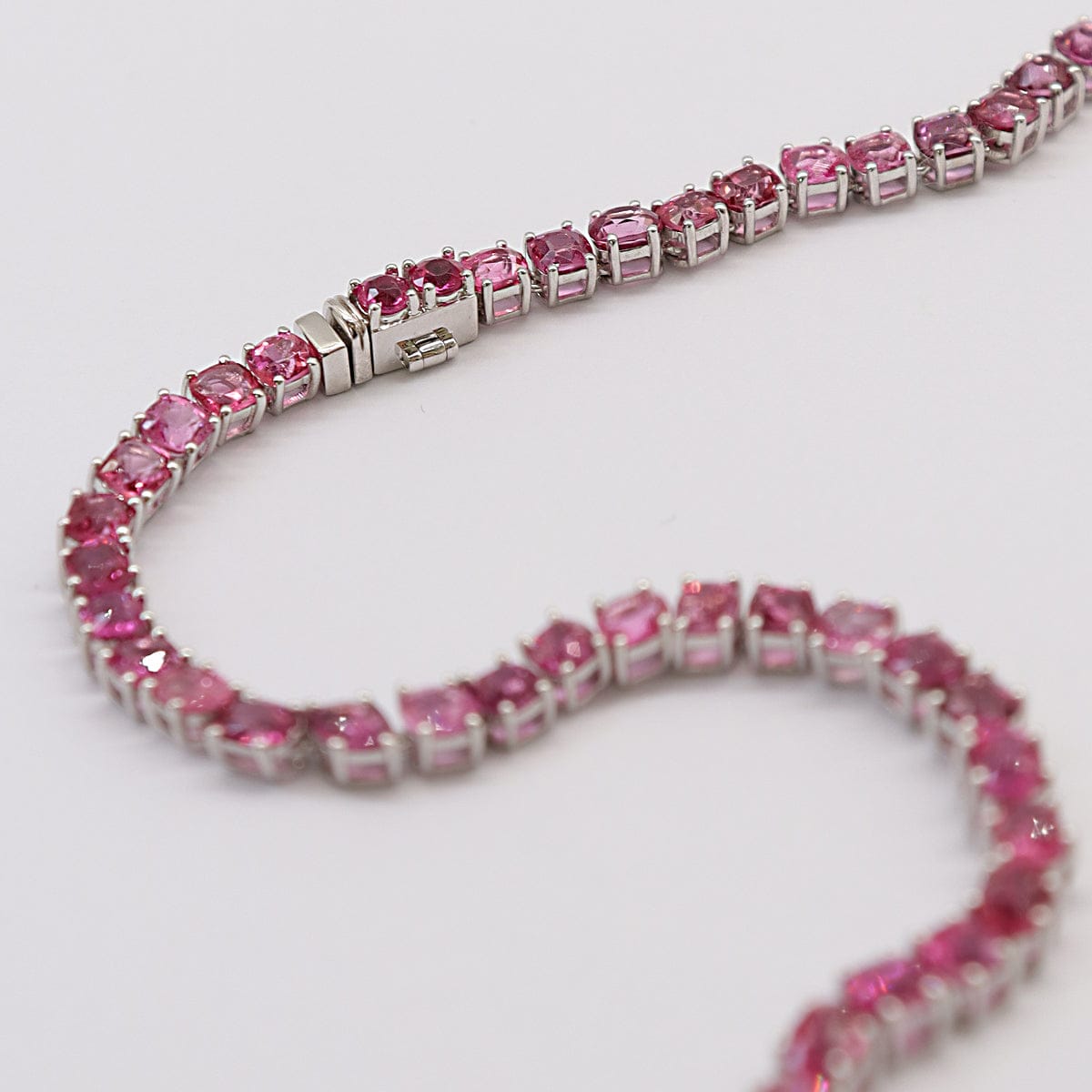 Luxury Promise HOT PINK JEDI NECKLACE WG 17" AVCHK354