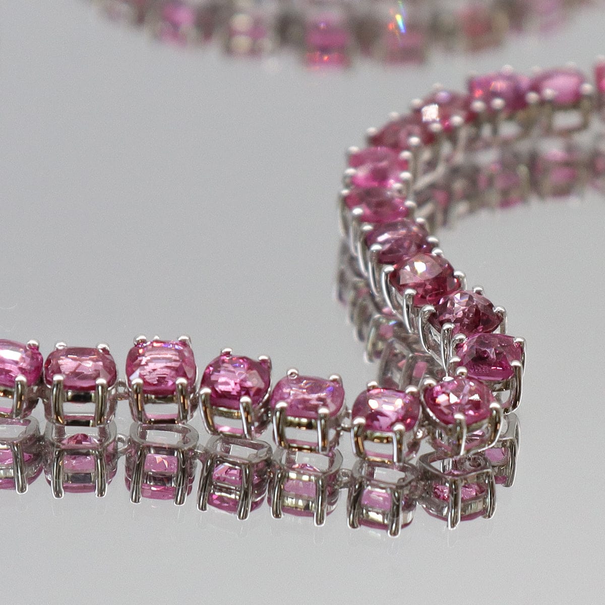 Luxury Promise HOT PINK JEDI NECKLACE WG 17" AVCHK354