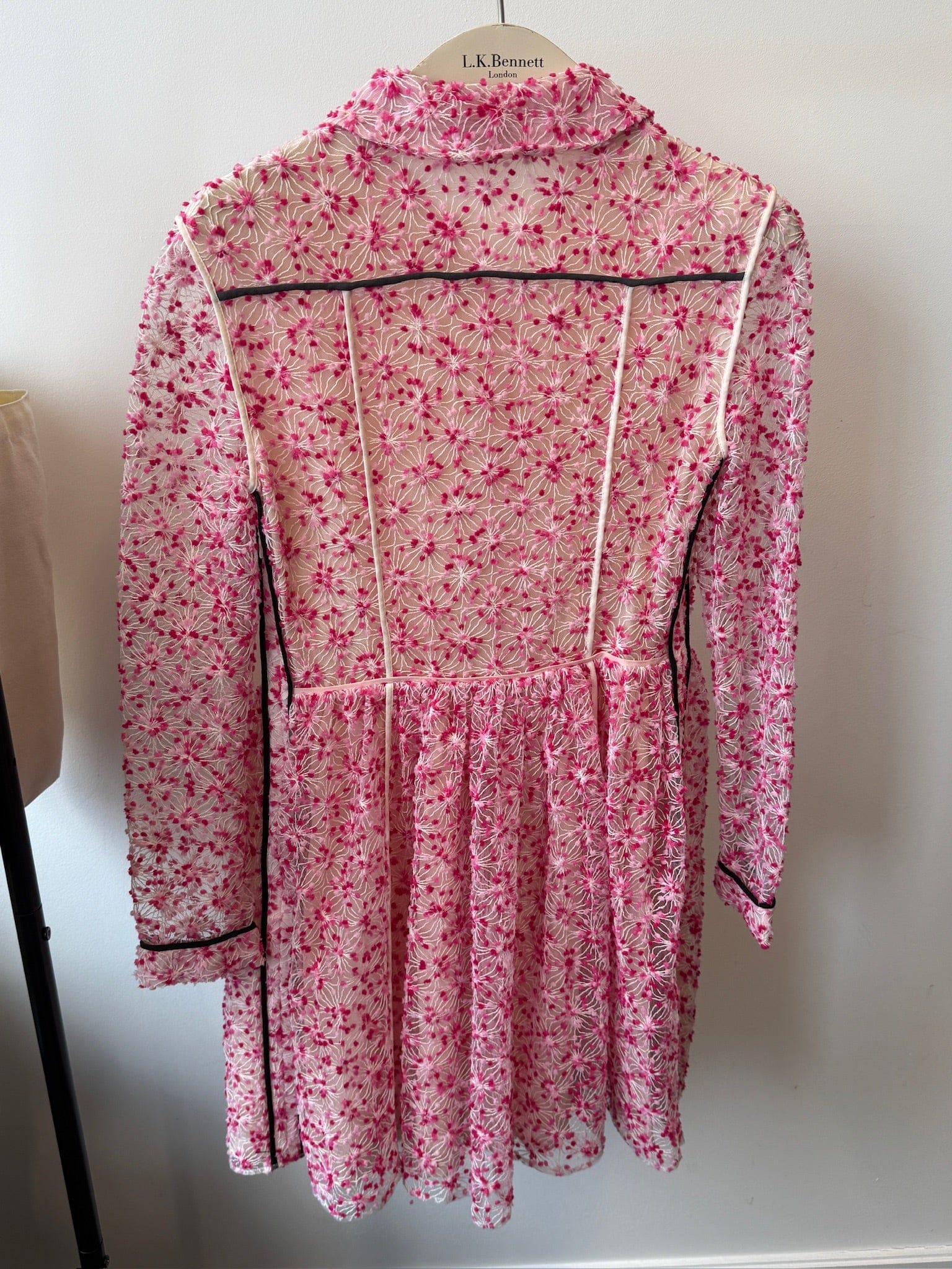 Luxury Promise IT 38  FENDI Pink Floral Sheer Blouse dress