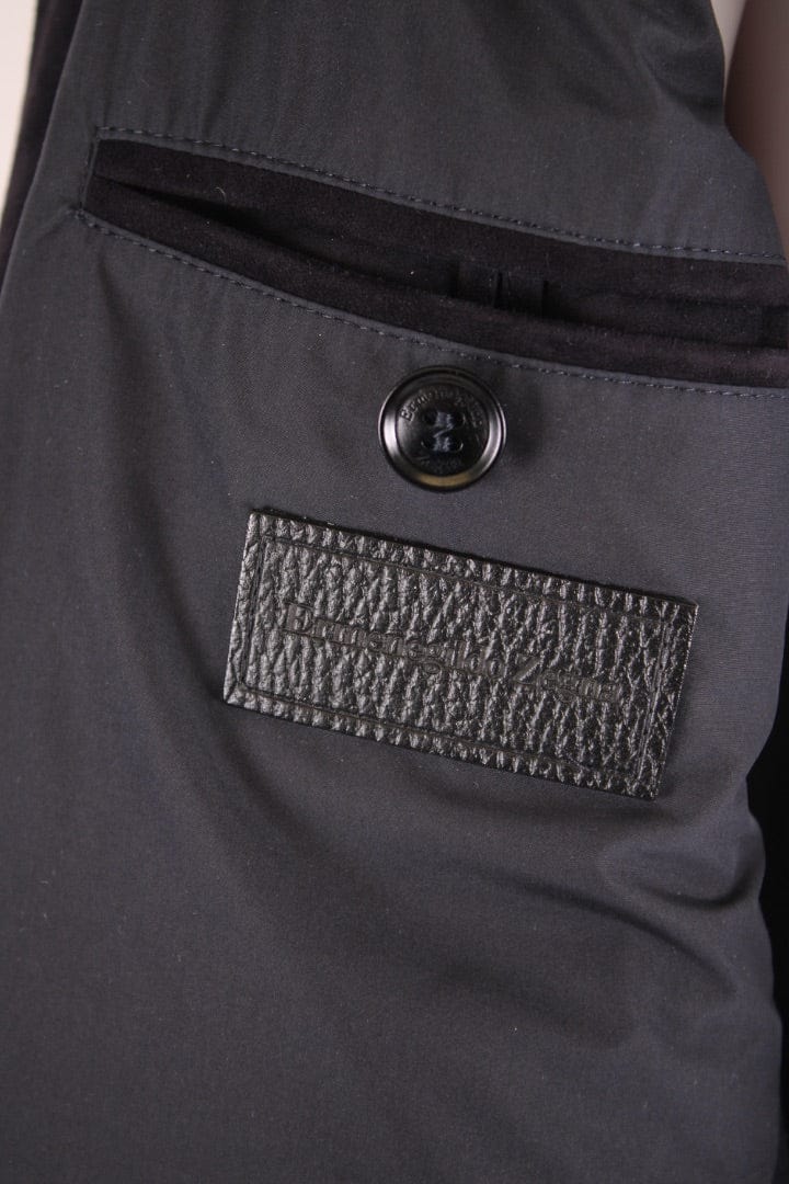 LUXURY PROMISE Ermenegildo Zegna Suede/ Knitted Sleeve Jacket Navy S