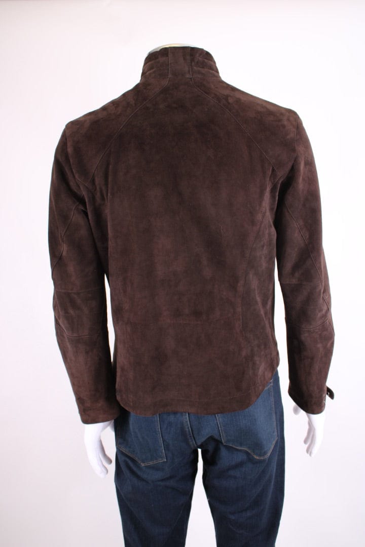 LUXURY PROMISE Zegna Sport Suede Jacket Brown M
