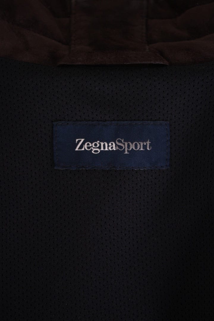 LUXURY PROMISE Zegna Sport Suede Jacket Brown M