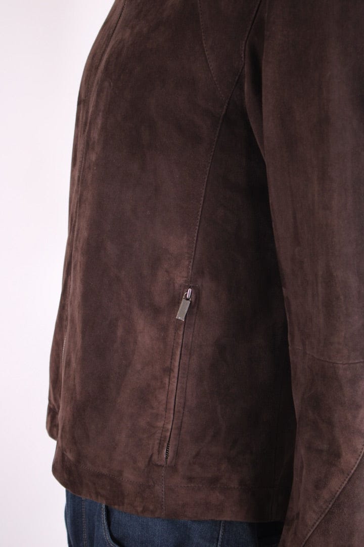 LUXURY PROMISE Zegna Sport Suede Jacket Brown M