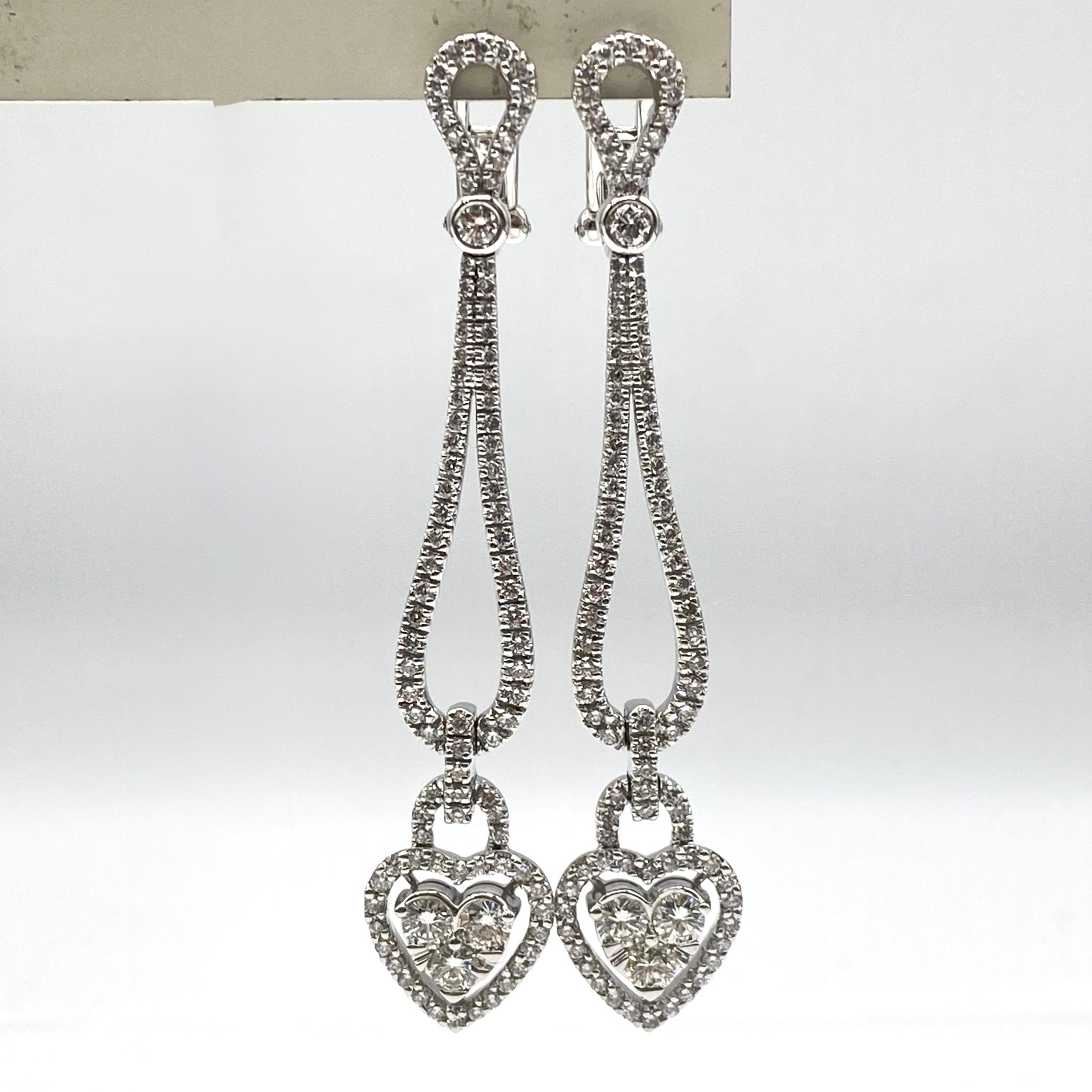 Luxury Promise Japan 18K/750 Diamond Earrings, D2.87, 18g, 53637