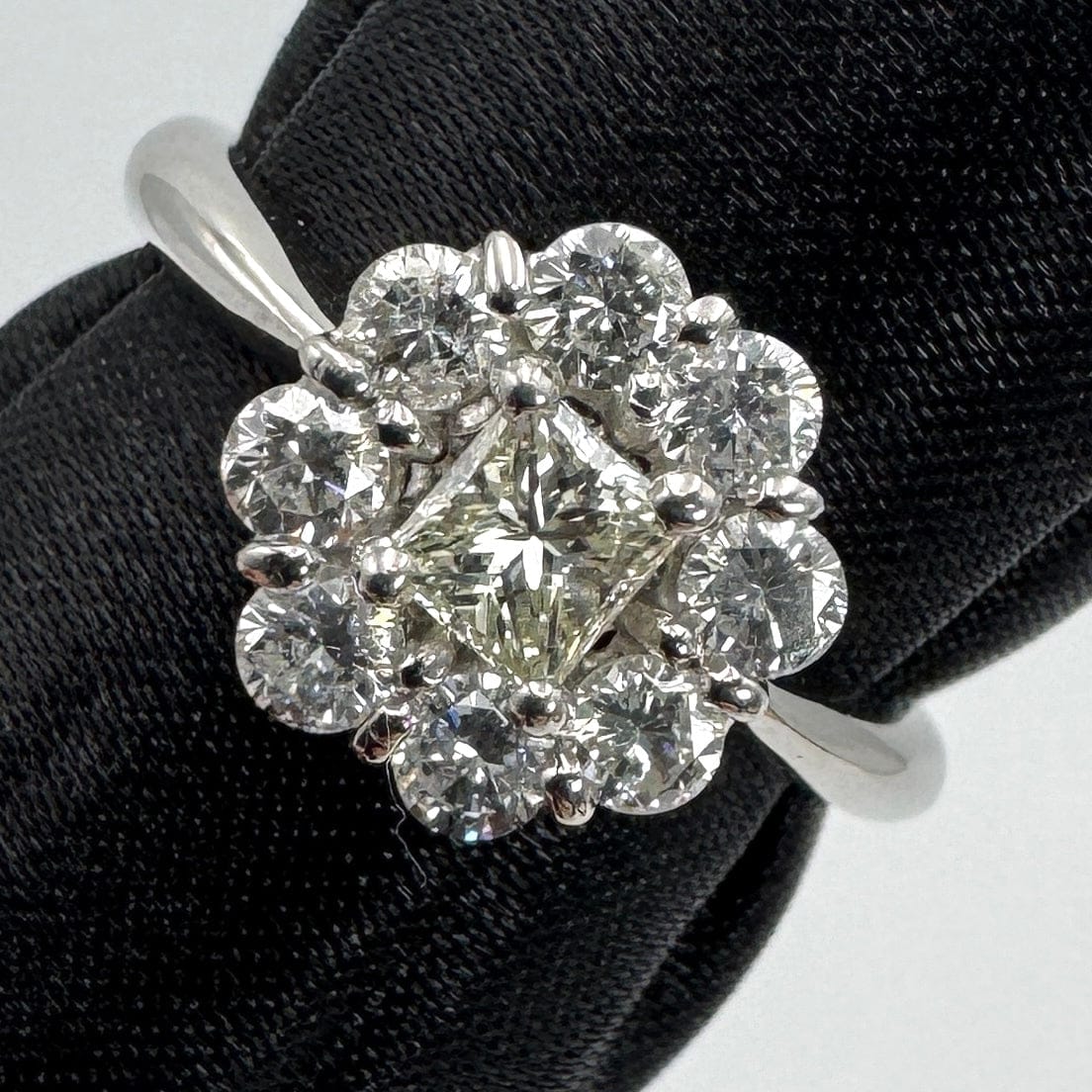 Luxury Promise Japan 45804 Pt900 Dial Ring D0.304 D0.61 4.6g