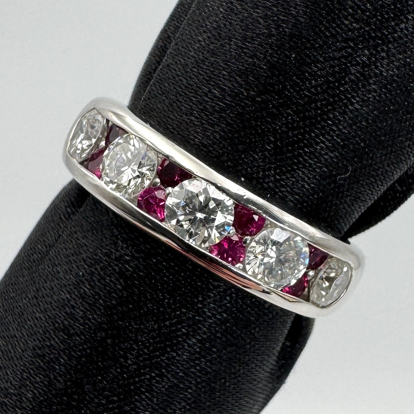 Luxury Promise Japan 47094 Pt900 Ruby Ring R0.28 D1.00 9.2