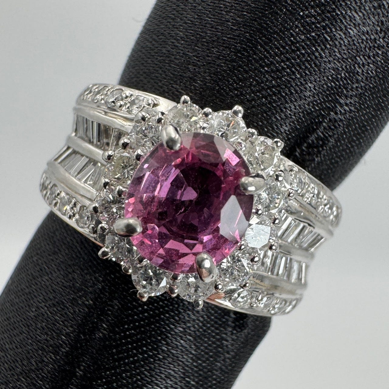 Luxury Promise Japan 47309 Pt900 Sapphire Ring S1.78 D1.12 14.3g