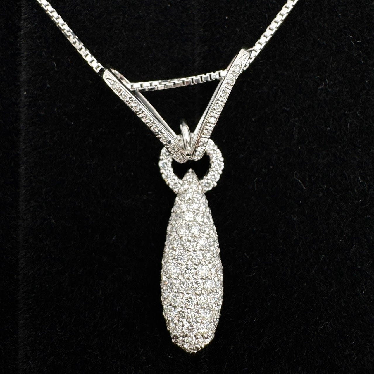 Luxury Promise Japan 49053 Pt900/Pt850 Diamond Pen Neck D1.5 12.6g