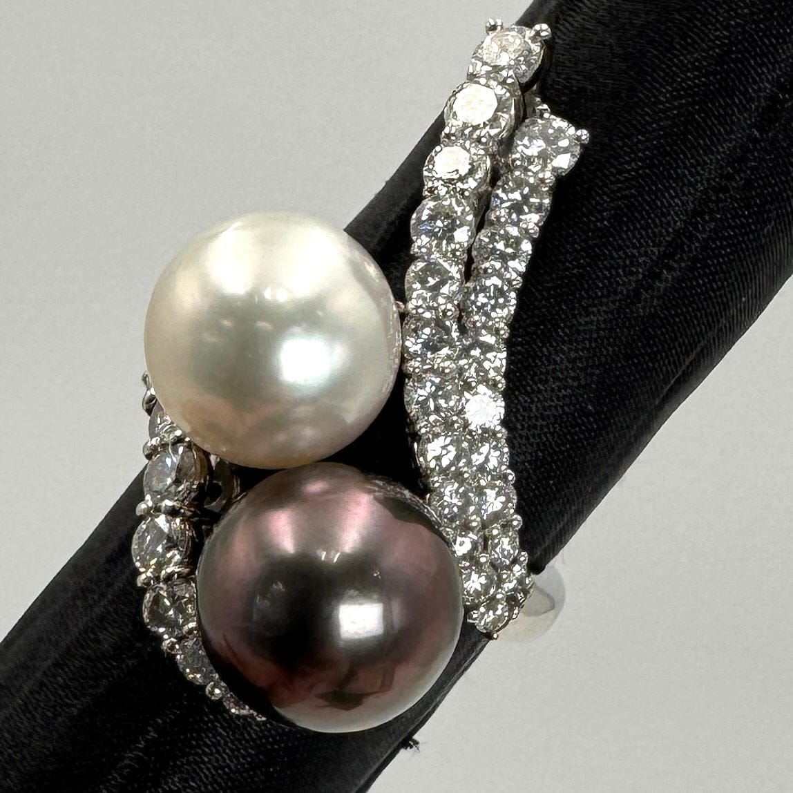 Luxury Promise Japan 49204 Pt900 Pearl Ring P11.9mm P12.1mm D1.46 18.6g