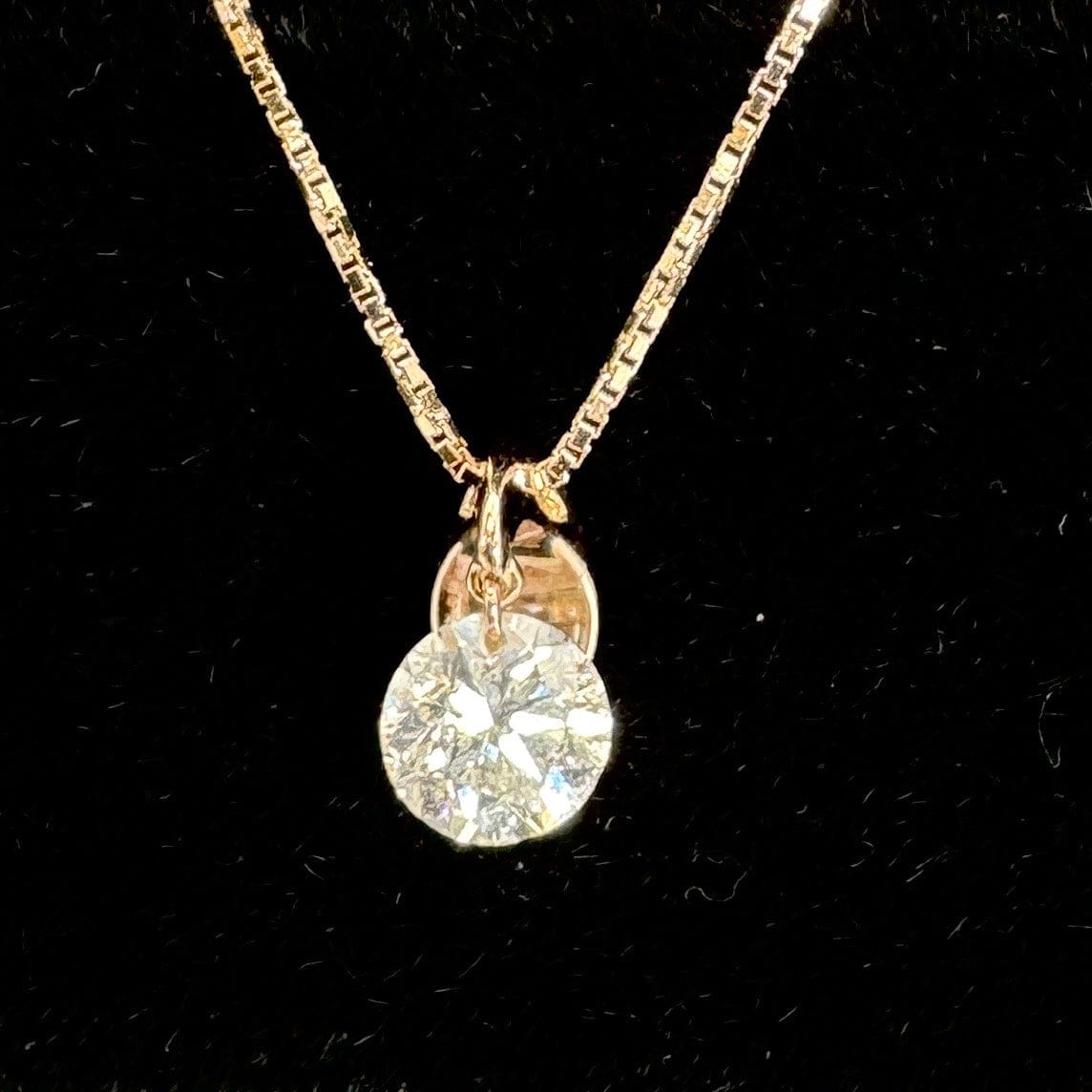 Luxury Promise Japan 49216 K18PG Diamond Pen Necklace D0.5 2.5g