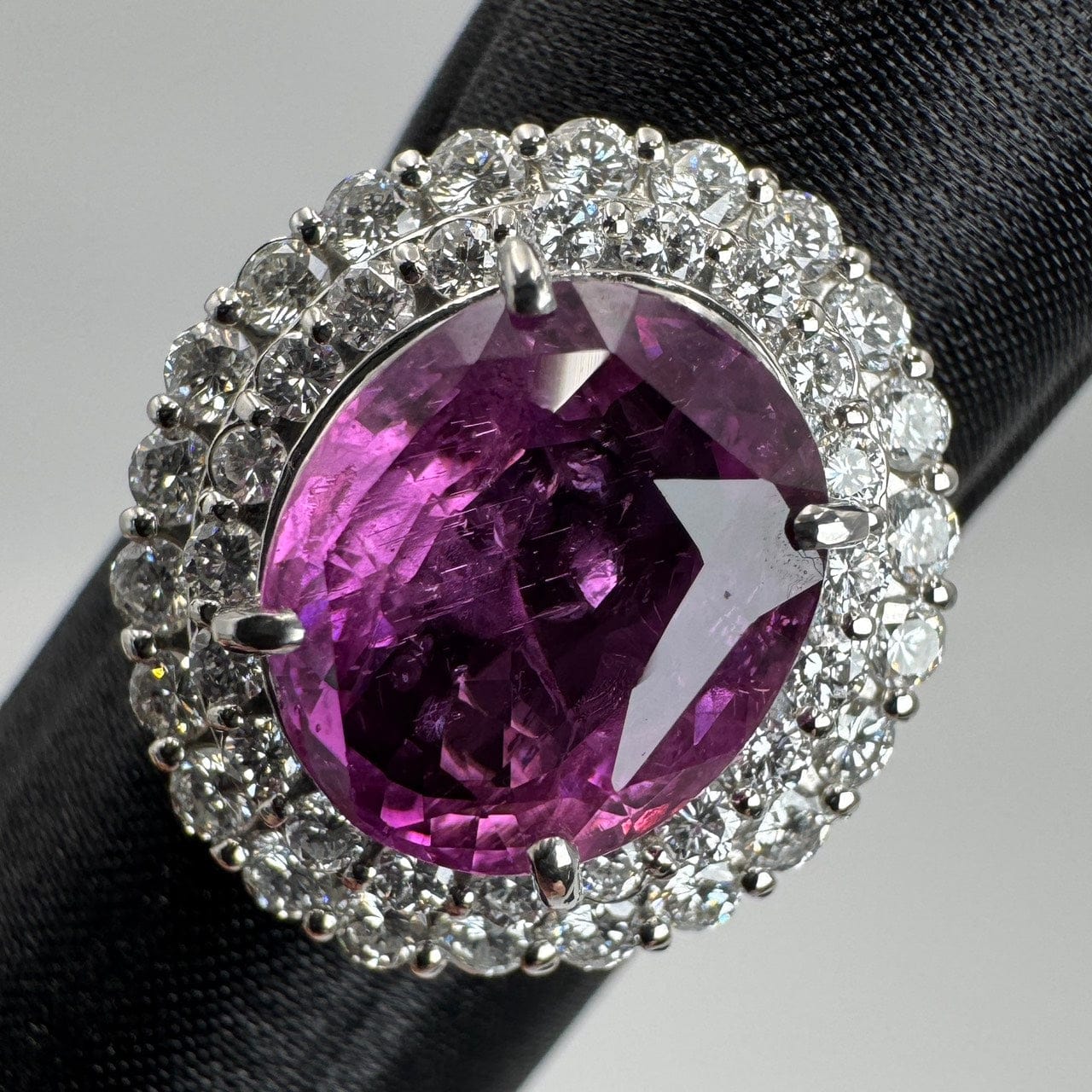 Luxury Promise Japan 49569 Pt950 Pink Sapphire Ring PS6.424 D1.14 11.2g  Medium