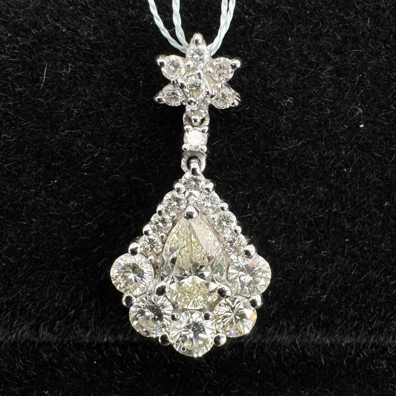 Luxury Promise Japan 49639 K18WG Diamond Pen Top D0.46 D0.77 2.8g