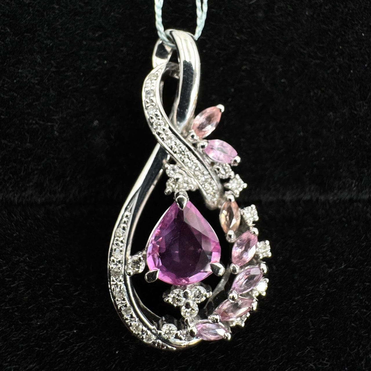 Luxury Promise Japan 49721 K18WG Sapphire Pen Top S1.158 S0.50 D0.26 4.8g GRJ