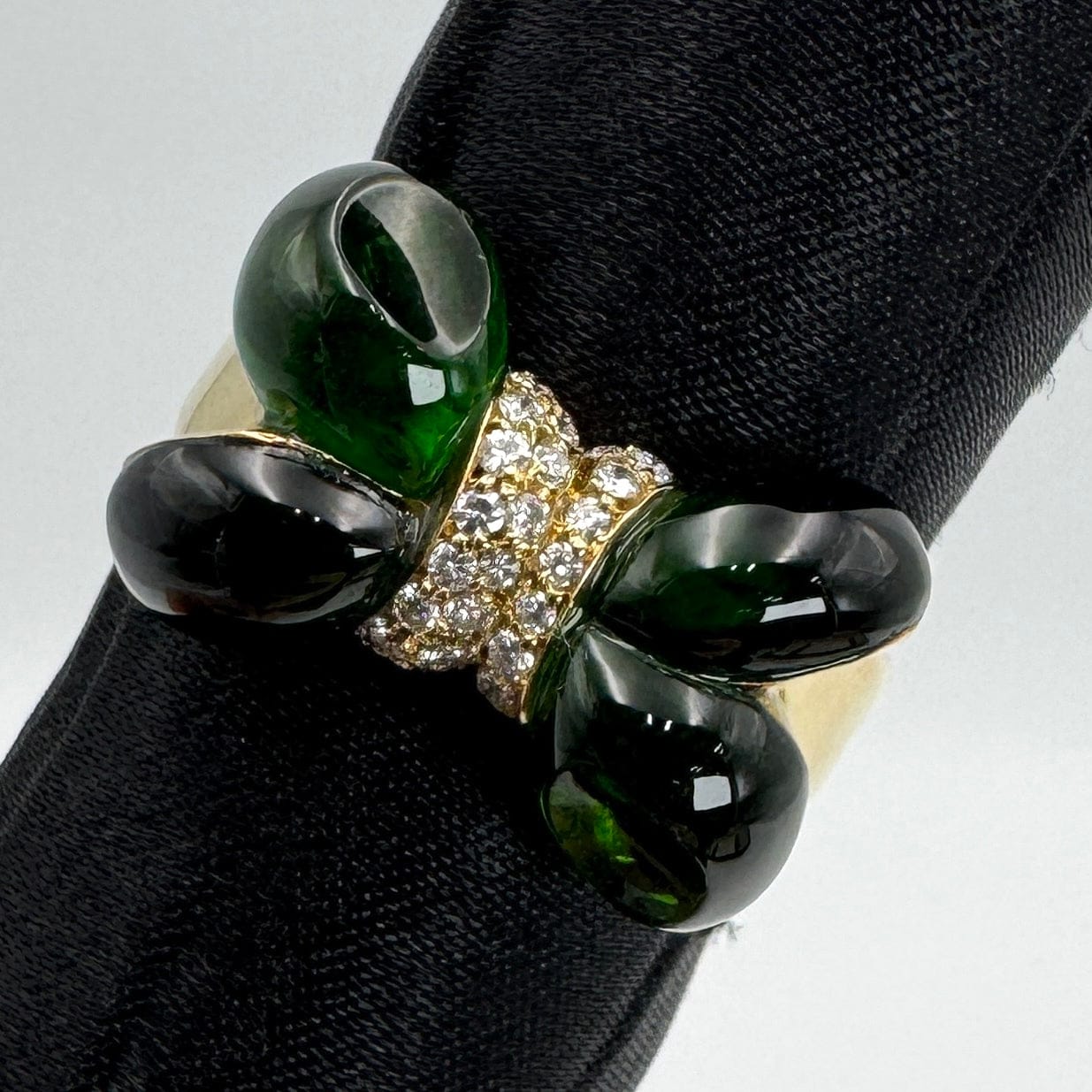 Luxury Promise Japan 49894 Sachiko Hanai 750 C Diopside Ring CD D0.17 7.7g Medium Mirror