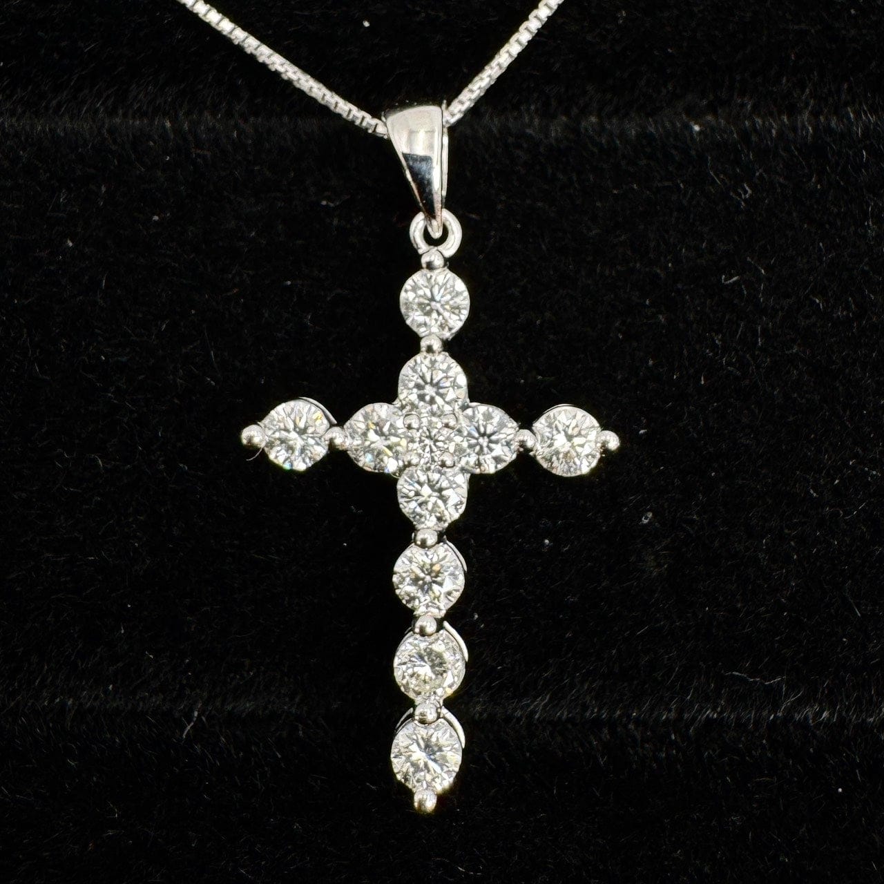 Luxury Promise Japan 49962 750/K18WG Diamond Pen Necklace 0.777 3.1g