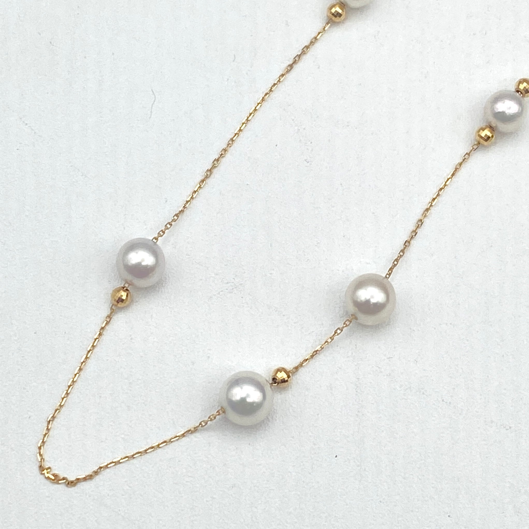 Luxury Promise Japan 50444 K18 pearl necklace P 2.4g