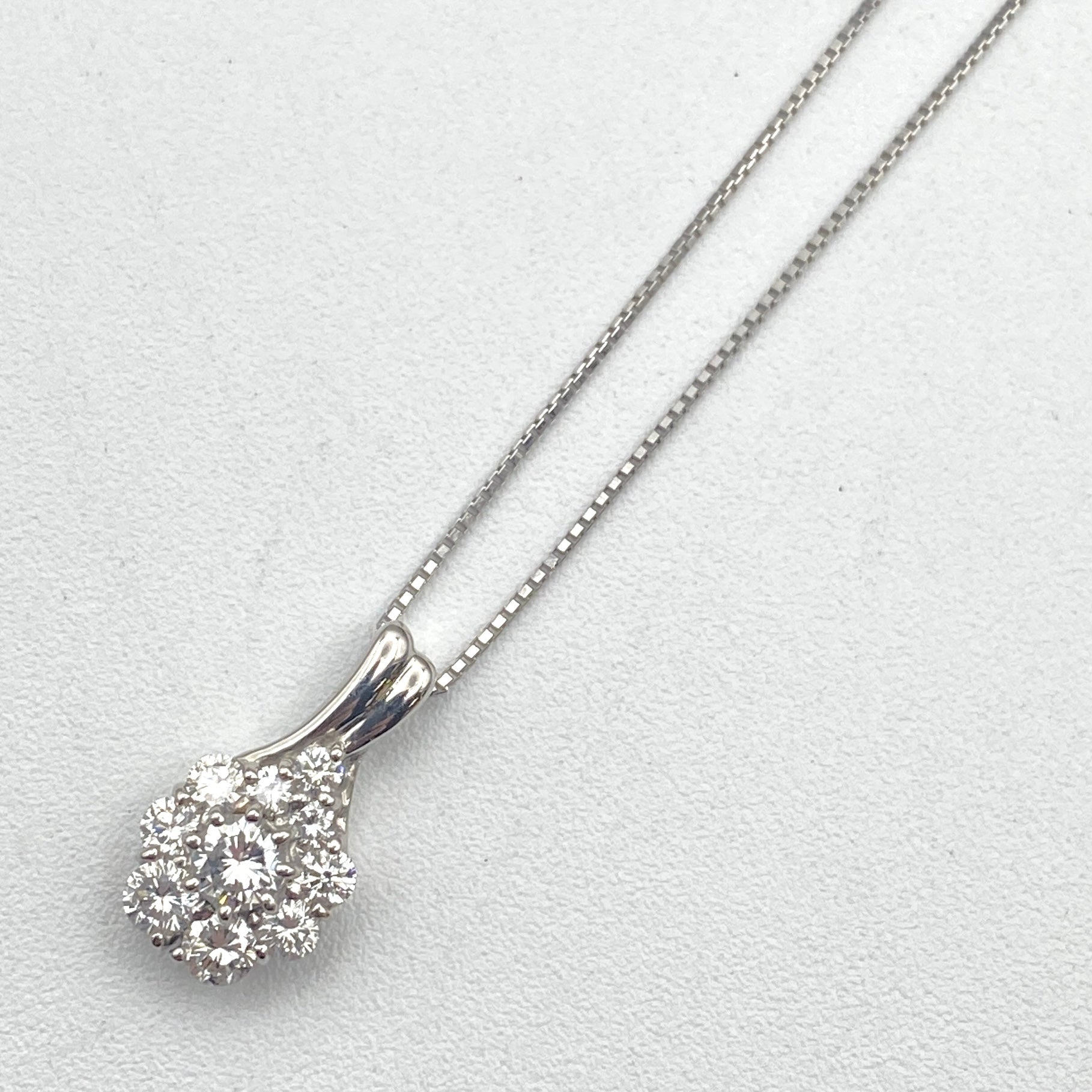 Luxury Promise Japan 50473 Pt900/850 diamond pen neck D1.02 5.6g