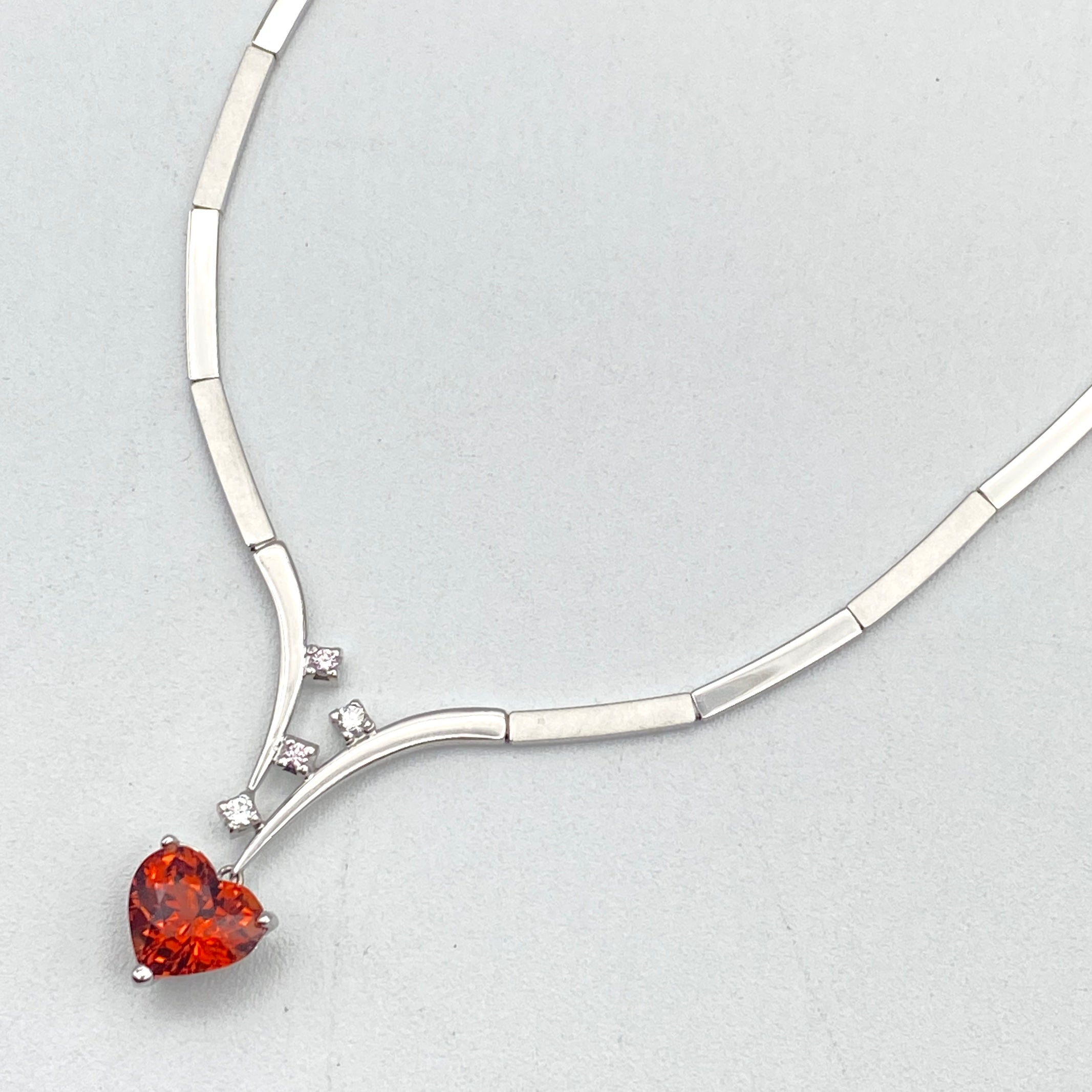 Luxury Promise Japan 50554 K18WG Spasatite G Necklace SGN3.82 D0.05 D0.1 18.1g NGL