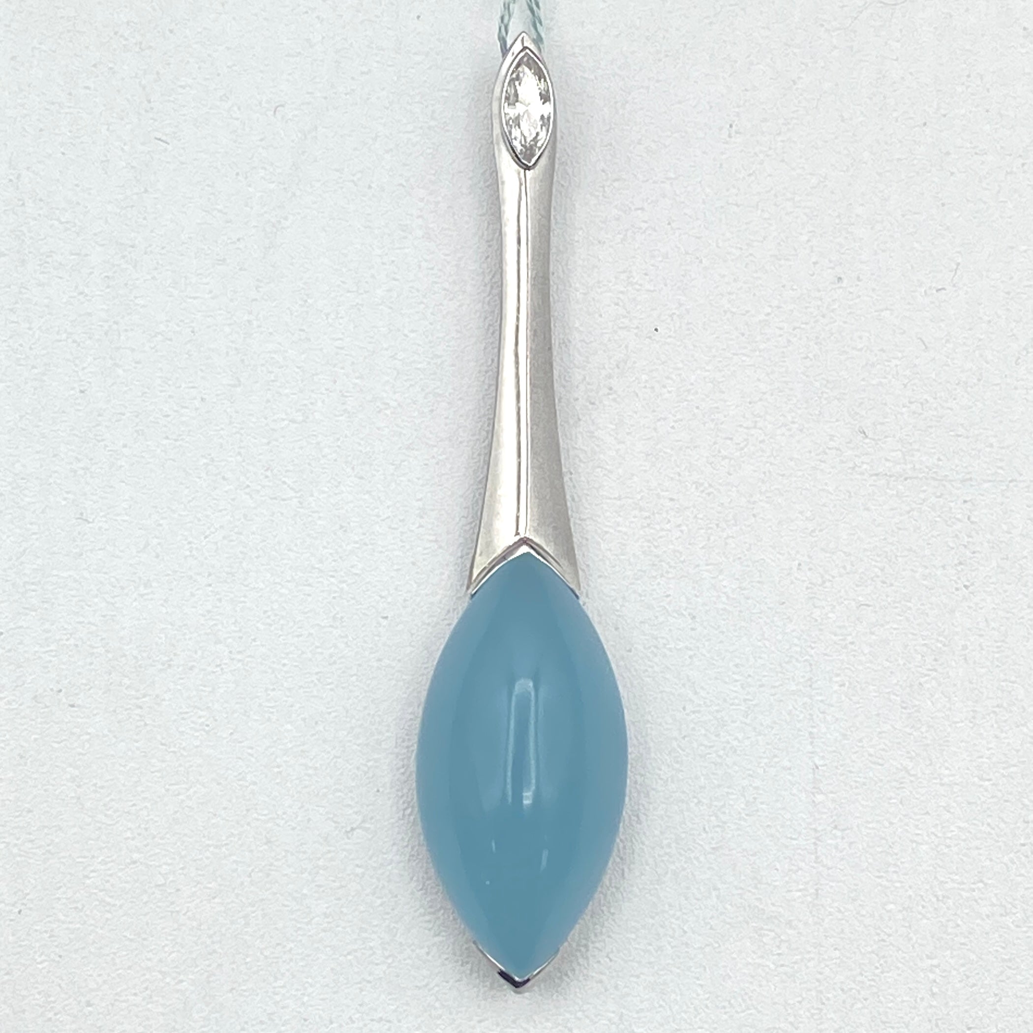 Luxury Promise Japan 50561 Tomoyuki Suganuma Pt900 Aquamarine Pen Top AQ17.92 D0.247 8.9g He Jian