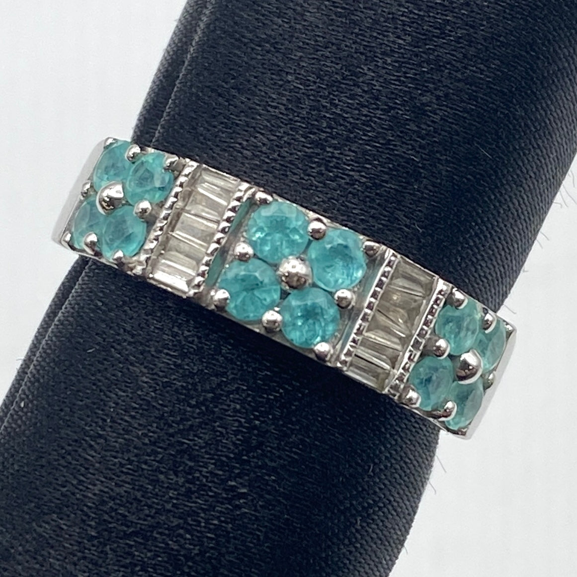Luxury Promise Japan 50584 K18WG Paraiba Ring PRT0.6 D0.15 5.3g Nippou