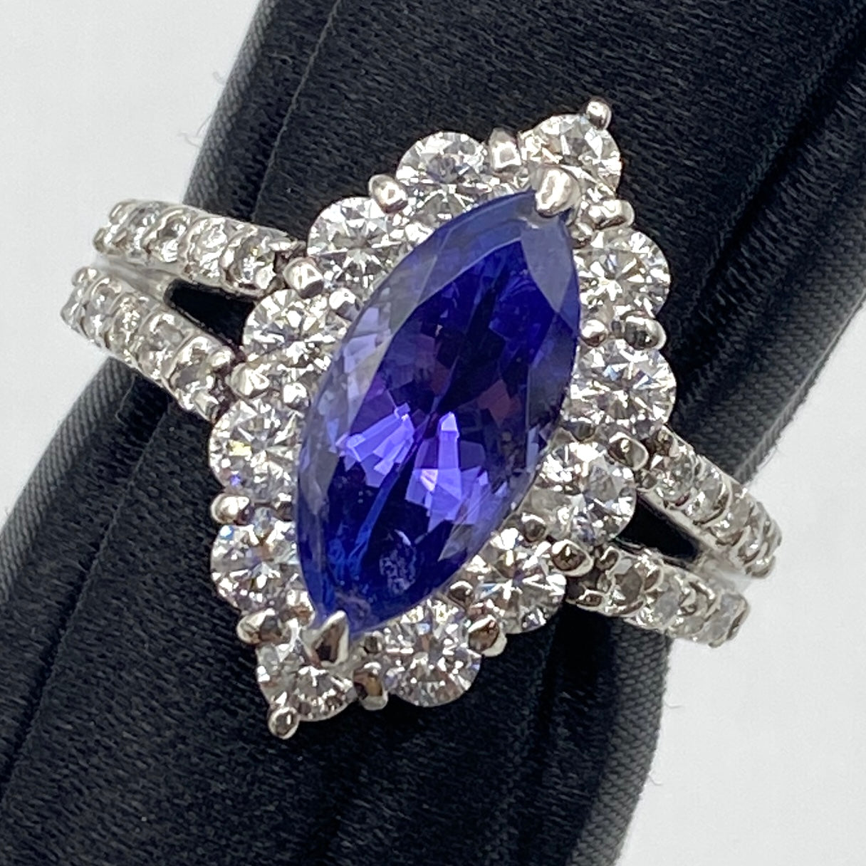 Luxury Promise Japan 50658 Pt900 Tanza Ring TNZ2.04 D1.11 7.6g GRJ US7