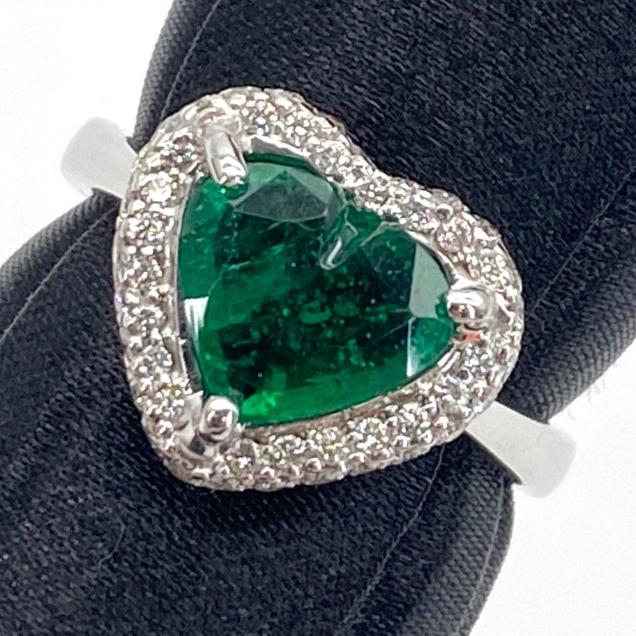 Luxury Promise Japan 750 Emerald Ring Pontavecchio EM 1.53 DA 0.28 5.0g 25-68424-0 US5.5
