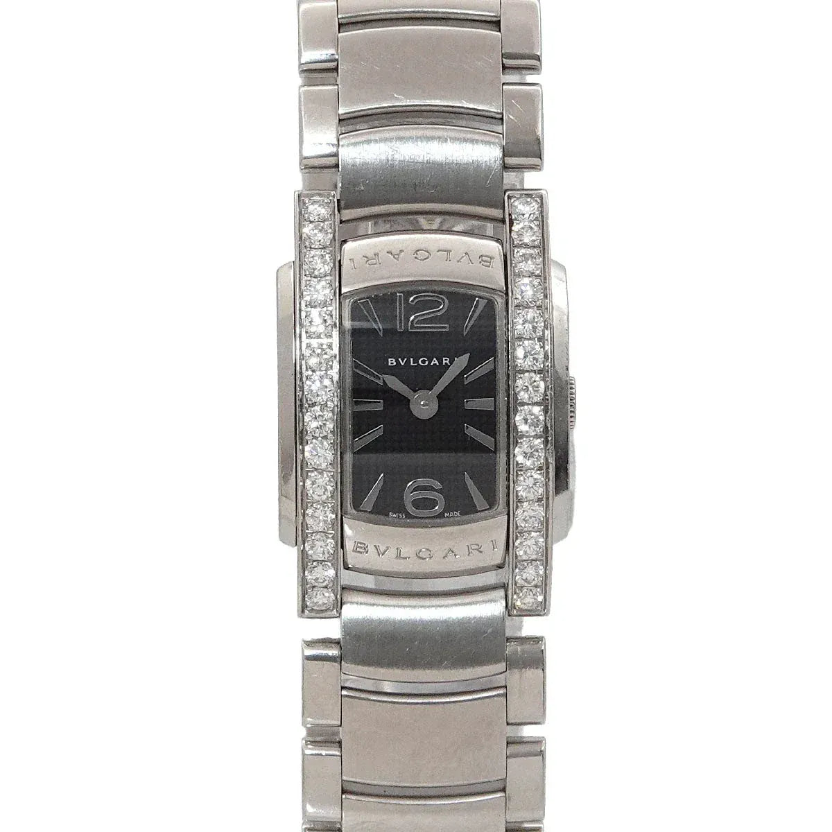 Luxury Promise Japan BVLGARI Assioma AA26S Black Dial Ladies Quartz Wrist watch 90313908
