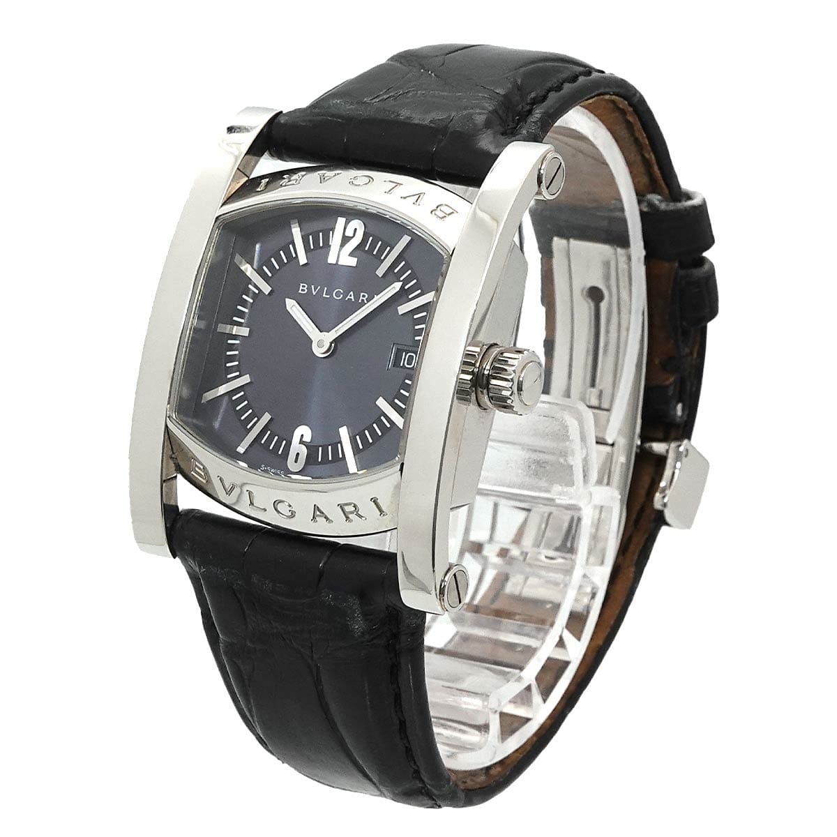 Luxury promise Japan BVLGARI Assioma AA39S Ladies' Watch, Date, Navy, Quartz Watch, Bulgari 90331885