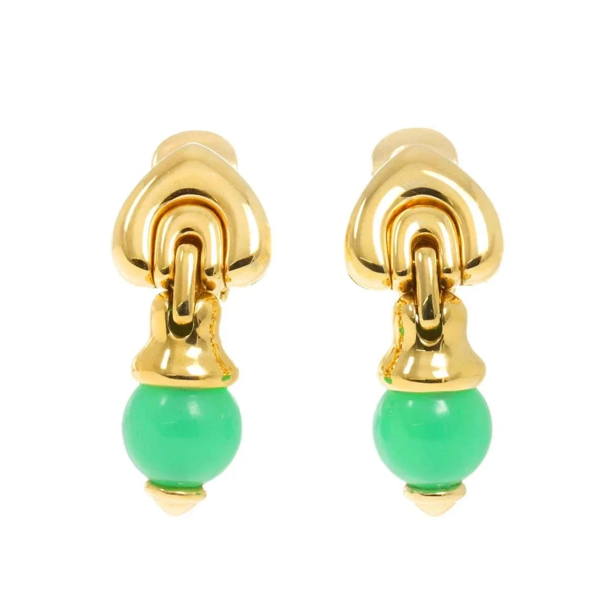 Luxury Promise Japan BVLGARI Quartz Earrings Clip-on 18K YG 750 90283444