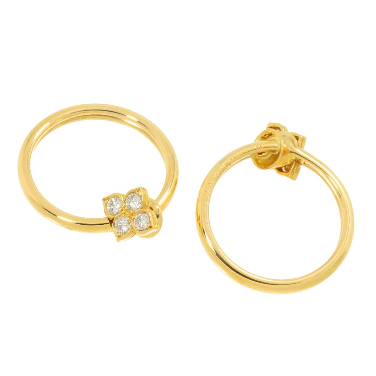 Luxury Promise Japan Cartier Hindu Diamond Earrings K18 YG Yellow Gold 750 Earrings Cartier 90273629
