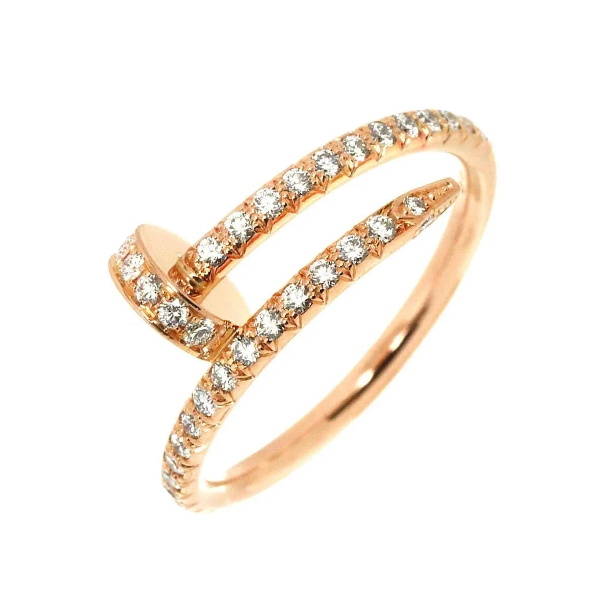 Luxury Promise Japan Cartier JUSTE UN CLOU Diamond Ring 18K PG 750 Size50 5.25(US) 90280477